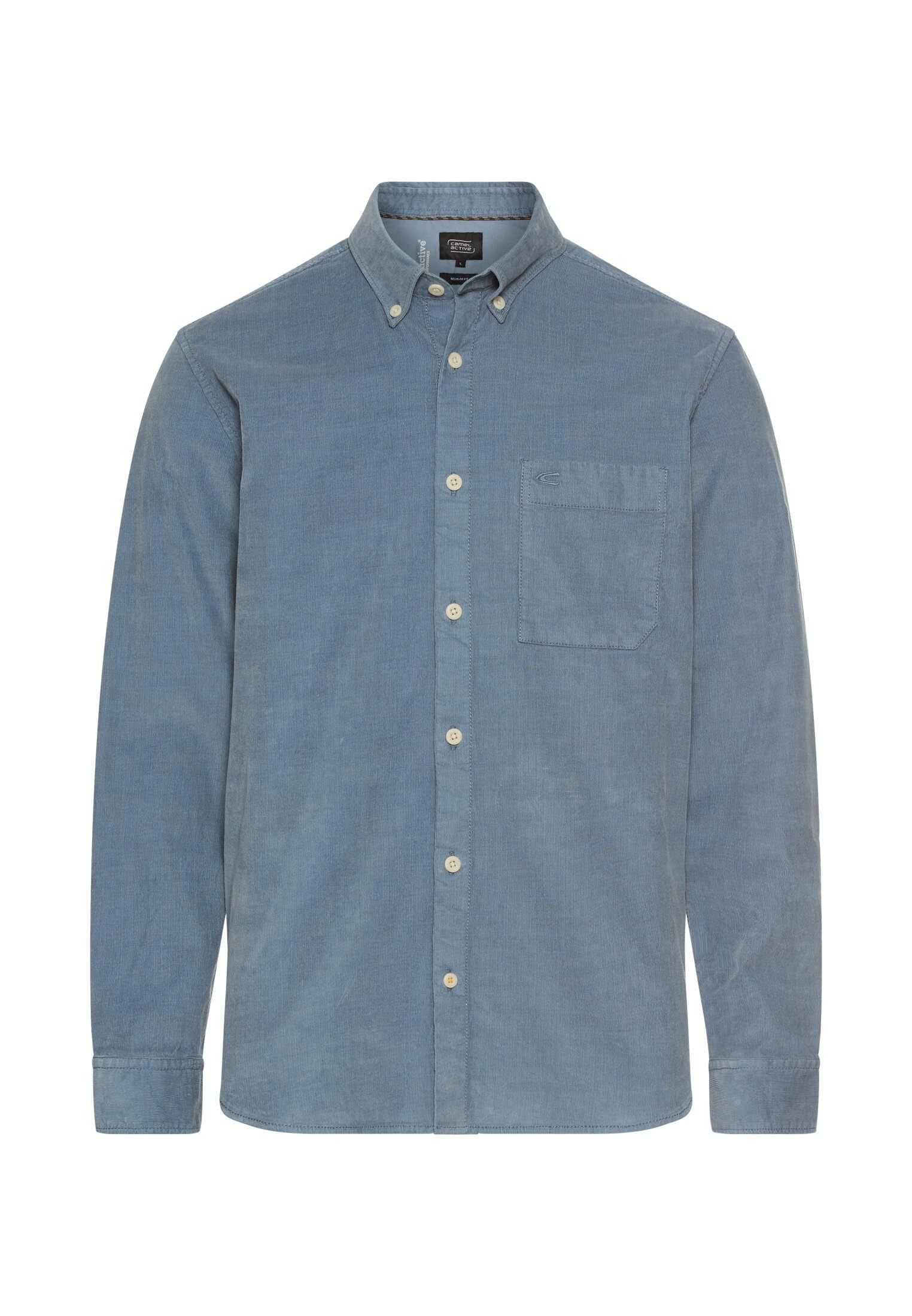 camel active Herren fleXXXactive® Langarm Shirt mit Button-Down-Kragen und Brusttasche