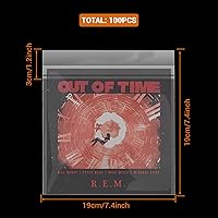 Vista 6 de Facmogu 100 fundas de disco de 7 pulgadas para discos de vinilo, fundas exteriores de grabación para cubiertas de álbum de protección de 45 RPM