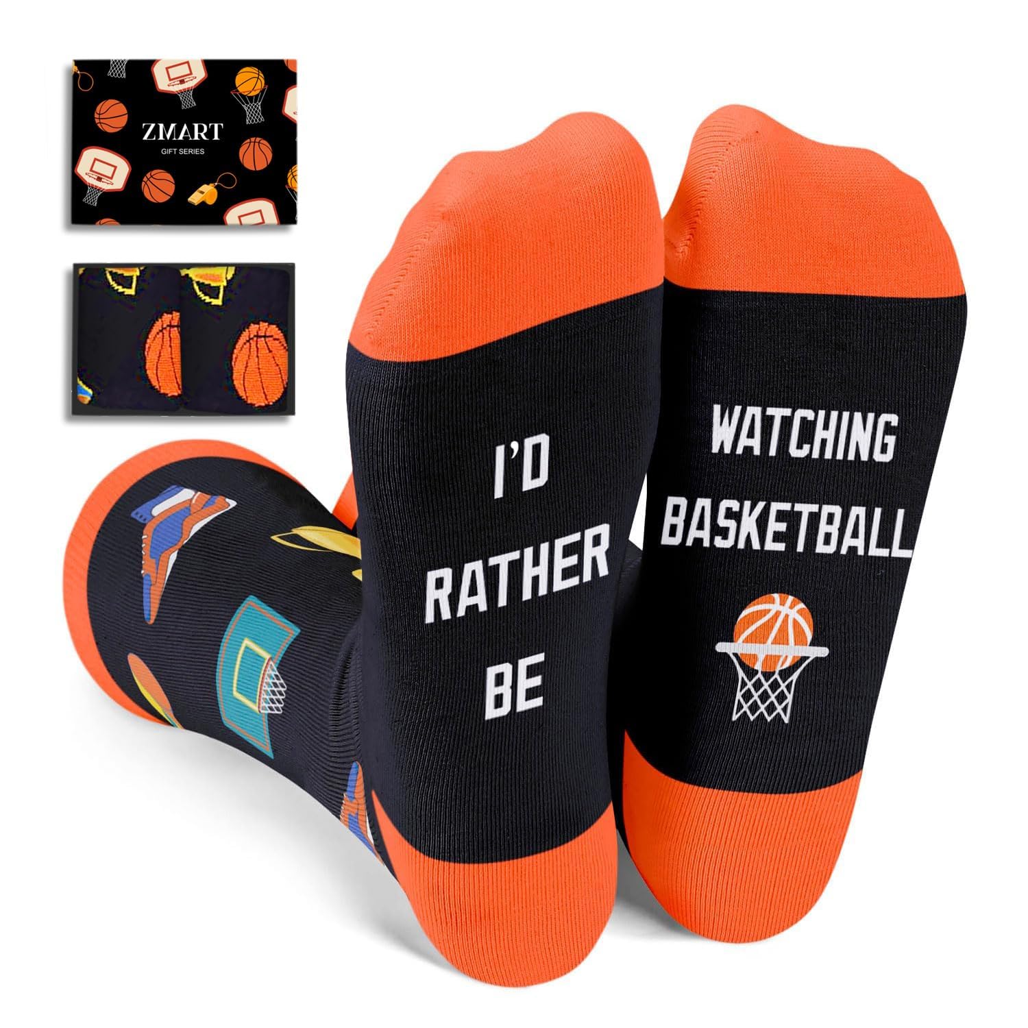 Zmart Men Women Sports Gifts - Softball Lifting Basketball Baseball Hockey Soccer Socks