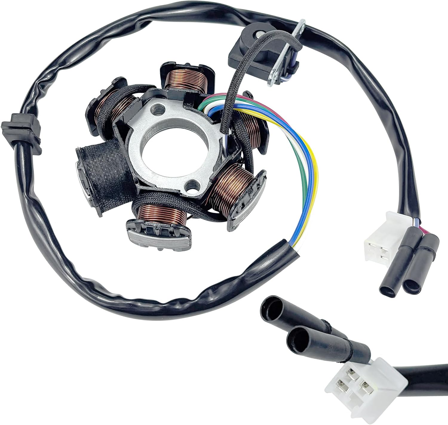 6 Pole 5 Wire AC Magneto Stator Coil for GY6 125cc 150cc Pit Quad Dirt Bike ATV Buggy Scooters Moped