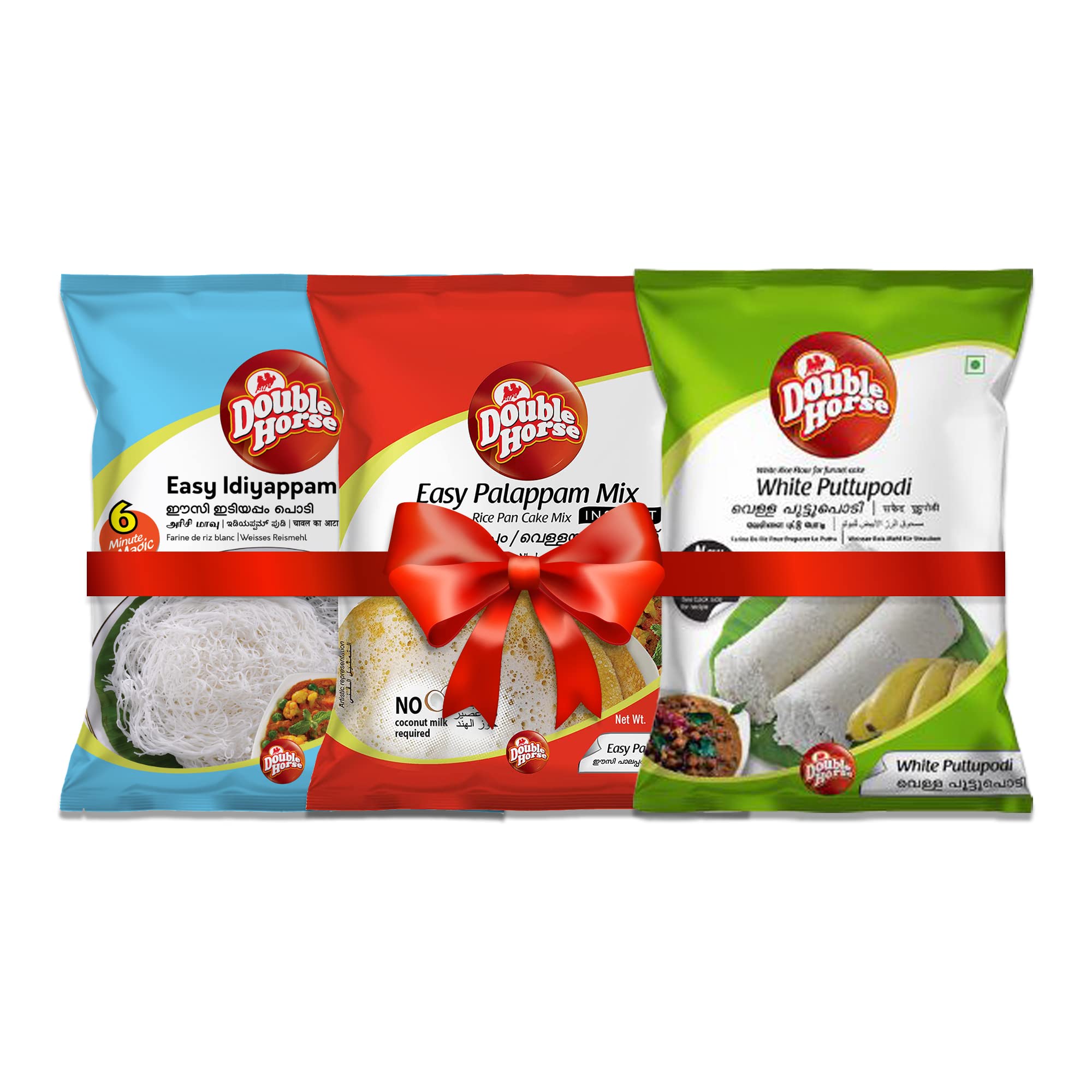 Double Horse Authentic Kerala Style Breakfast Combo Pack 500g x Pack of 3 |White Puttu Podi| Easy Idiyappam Podi| Easy Palappam Podi| Soft & Fluffy| Export Quality| Nutritious| Healthy Brekfast (B0C49VL1WY) Amazon Price History, Amazon Price Tracker