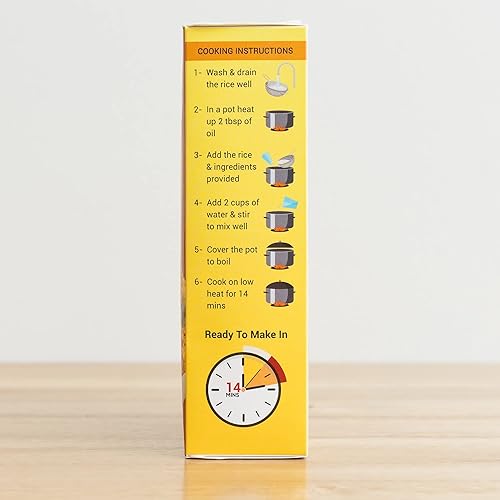 Miniatura 8 de NY SPICE SHOP Biryani vegetariano suave con arroz basmati, ingredientes premedidos incluidos, especias enteras fragantes, paquete de arroz gourmet