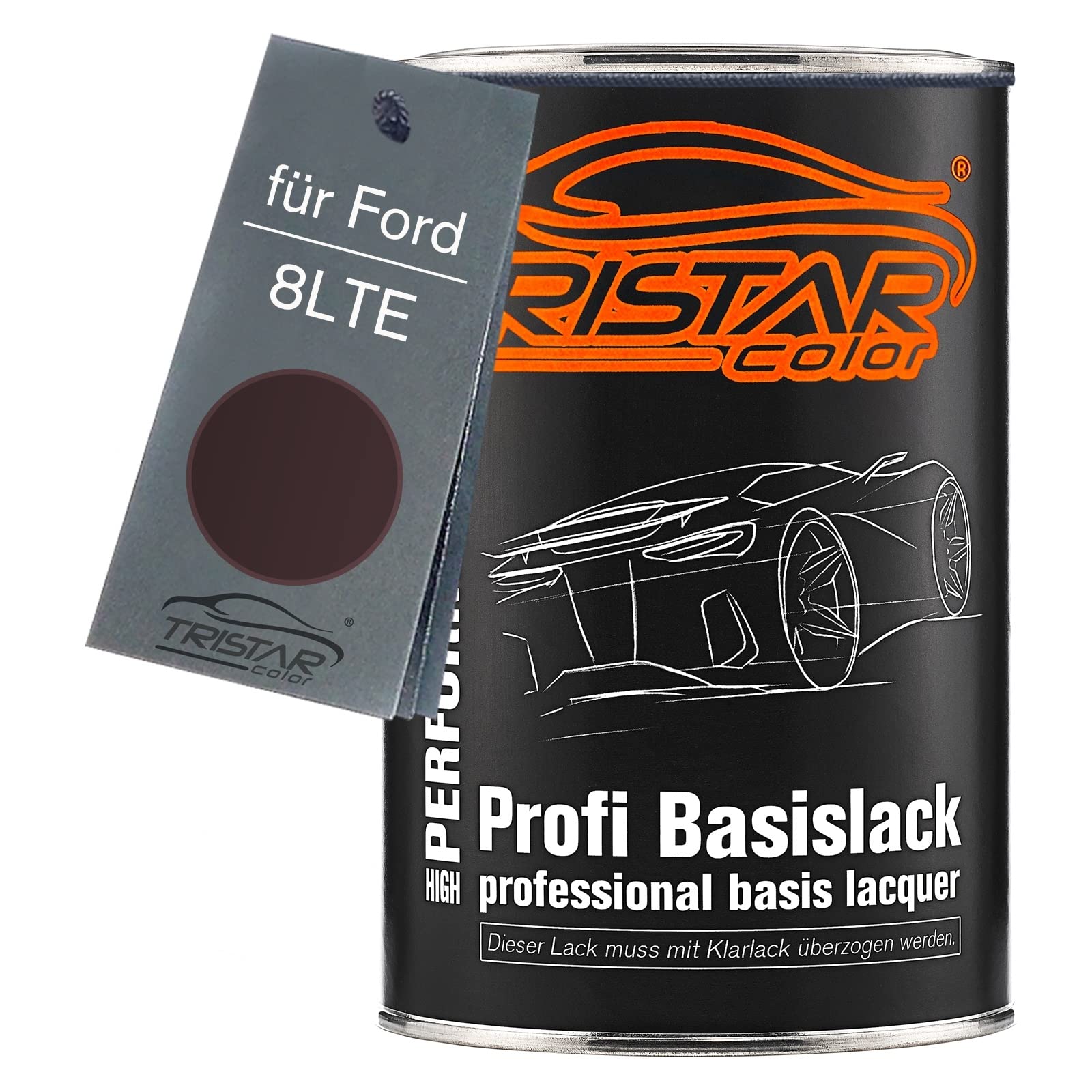 TRISTARcolorCar Paint Can ready-to-spray for Ford 8LTE Marron Cafe Perl Base coat 1.0 litre 1000ml