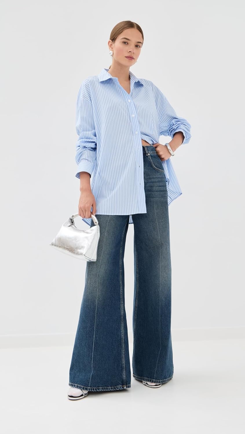 Women's Striped Button Down - Image 3