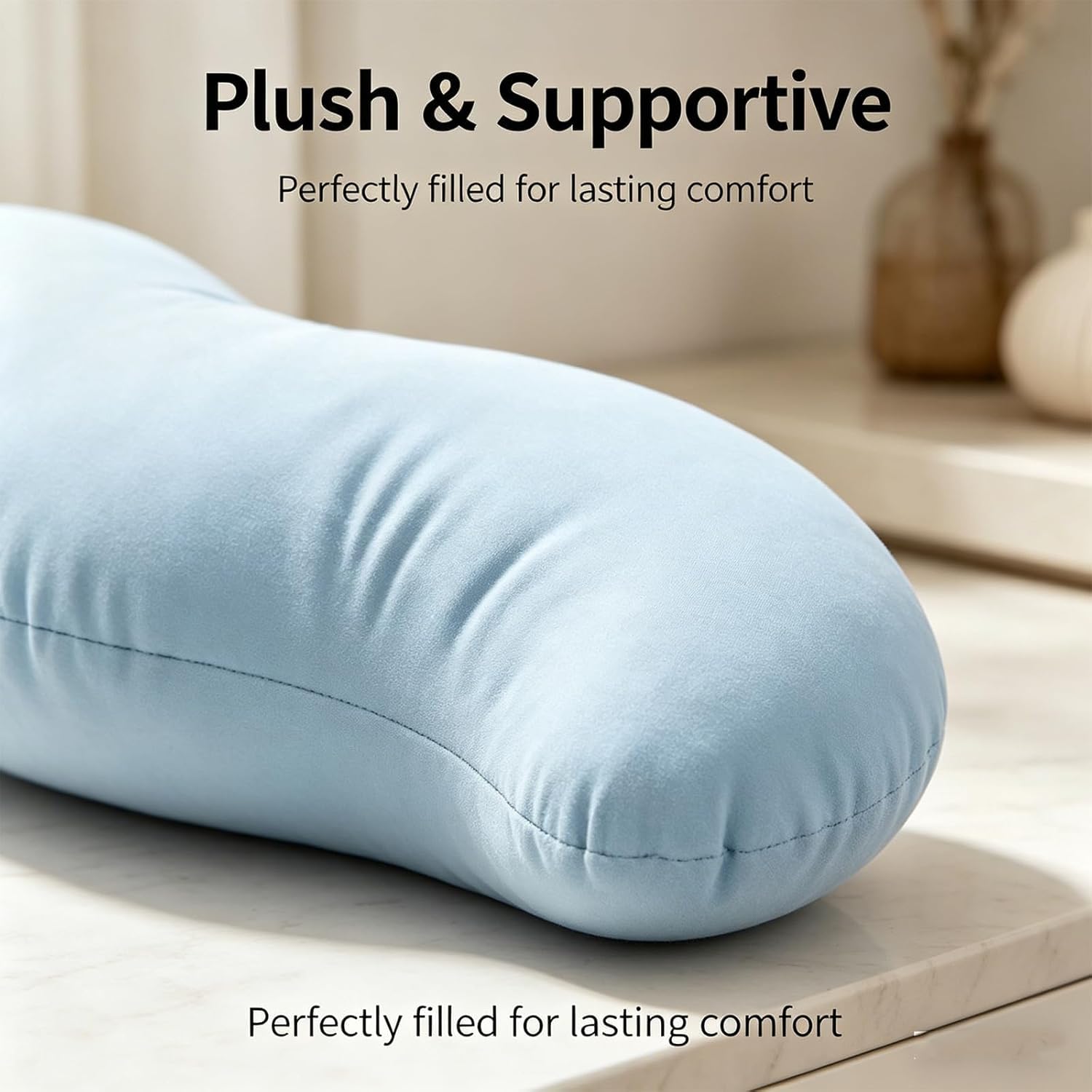 Ergonomisches Körperkissen aus Memory-Schaum, kühlendes Stützkissen für Seitenschläfer, waschbarer Bezug, Ganzkörperstütze für Erwachsene, ideal für Schlafzimmer und Sofa