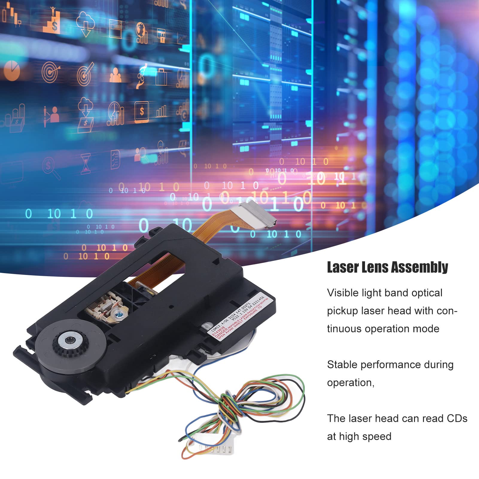Meccanismo di raccolta ottica e testina ottica per compact disc compatibili con i sistemi audio CDM12 - Unità a banda di luce visibile con modalità di funzionamento continuo e