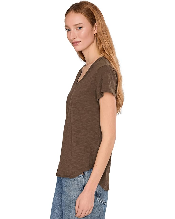 Mod-o-doc V-neck Short Sleeve Tee With Curved Hem - #3 of 5