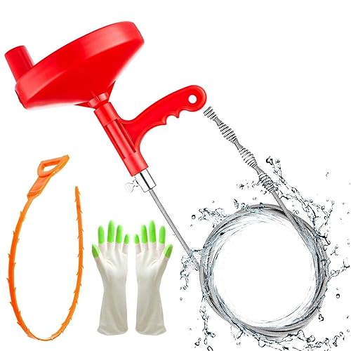 Forlivese Drain Auger,25Ft Plumbing Snake,Heavy Duty Toilet Snake Drain Clog