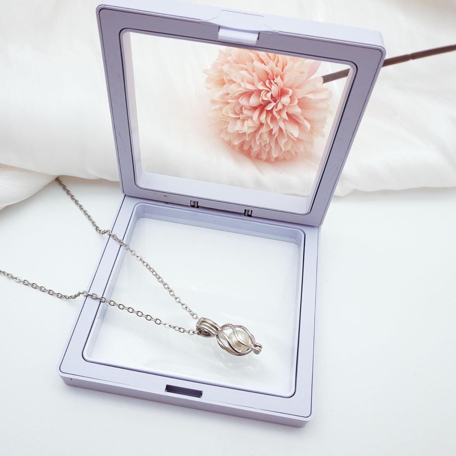 25 Pack Pearl Cage Locket Pendants Openable Crystal Stone Holder for DIY Charms Bracelet Necklace Jewelry Making Crafts - Image 6