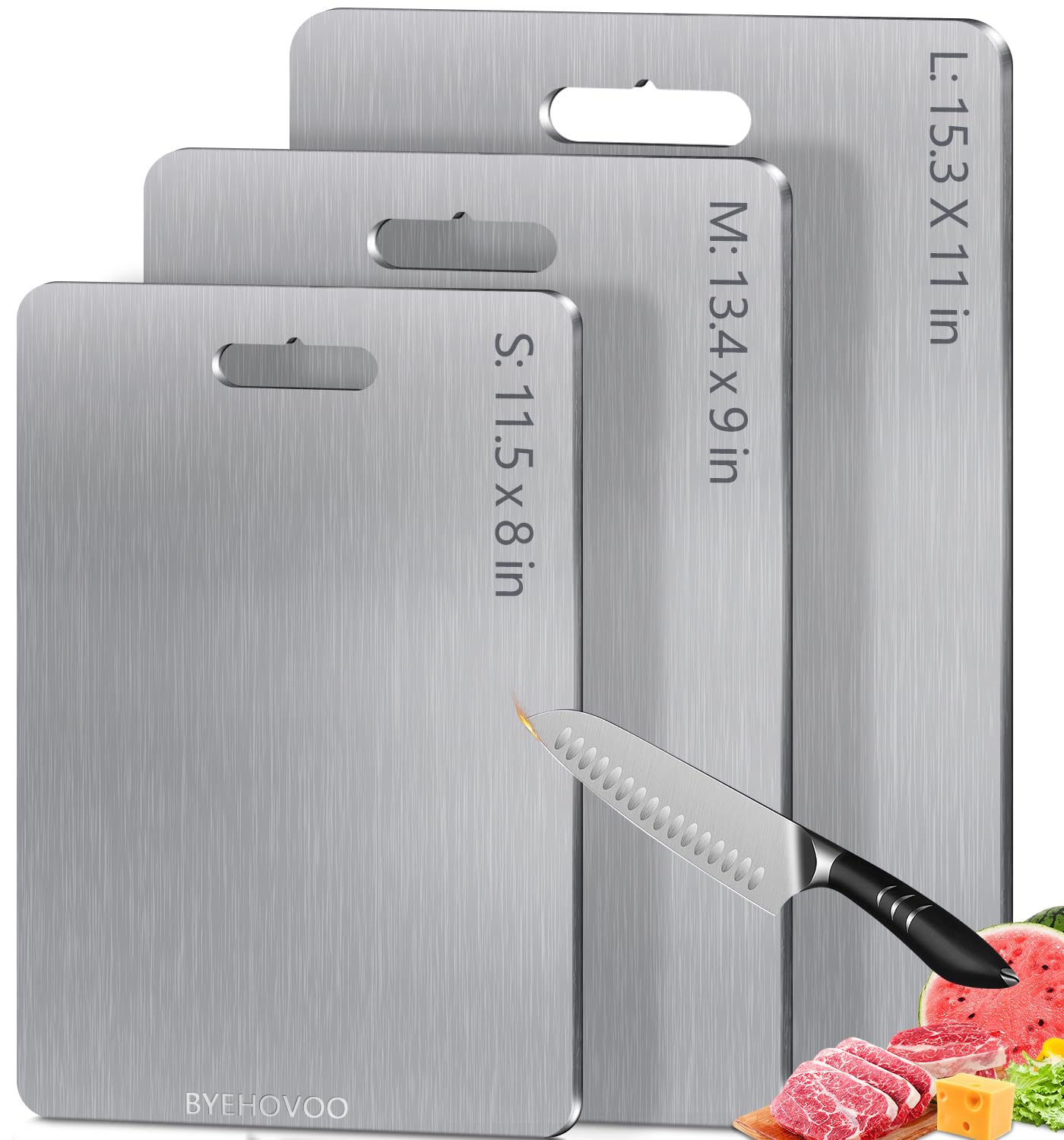 Titanium Cutting Boards for Kitchen [Set of 3]
