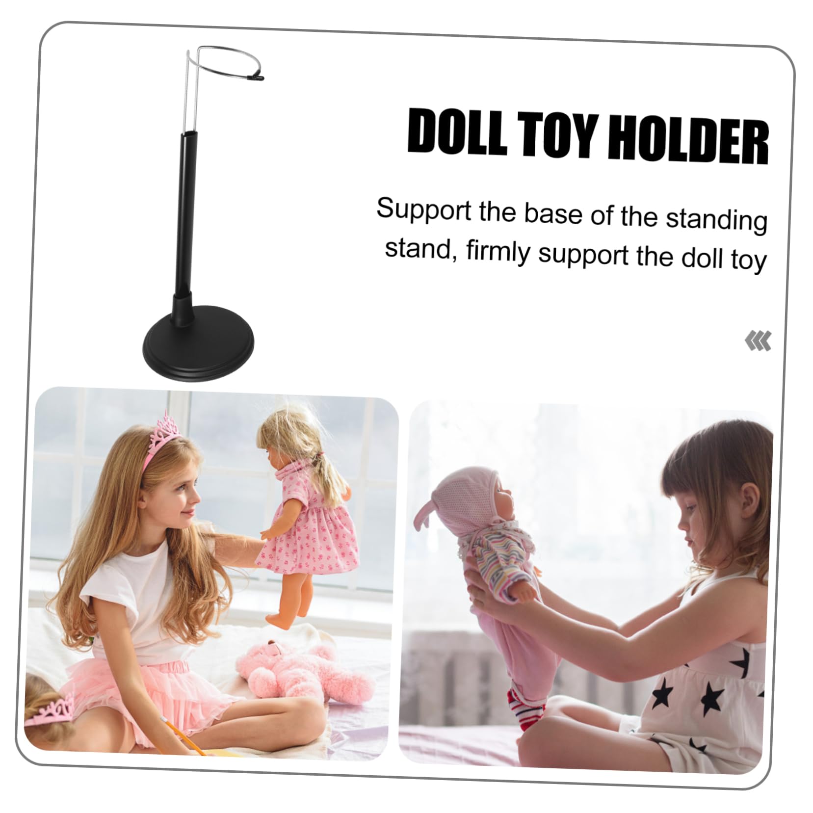 CIYODO Doll Stand Holder Round Base Stand for Dolls Adjustable Ideal for Displaying Storage