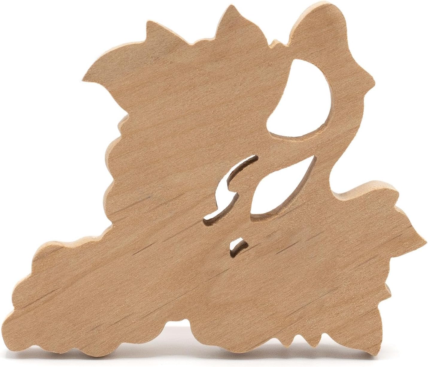 Outwater 1/2 inch x 3-5/8 inch x 4 inch Unfinished North American Solid Alder Scroll Applique & Onlay (2 Pack)