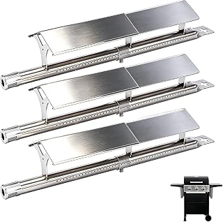 GFTIME 31 bis 45cm Universal Brenner, Brennerabdeckung Ersatzteile für Landmann Triton, Enders, Campingaz, Burnhard Fred, Taino, Tepro, Proficook, Barbecook, Edelstahl Brenner & Heizplatten, 3 Stück