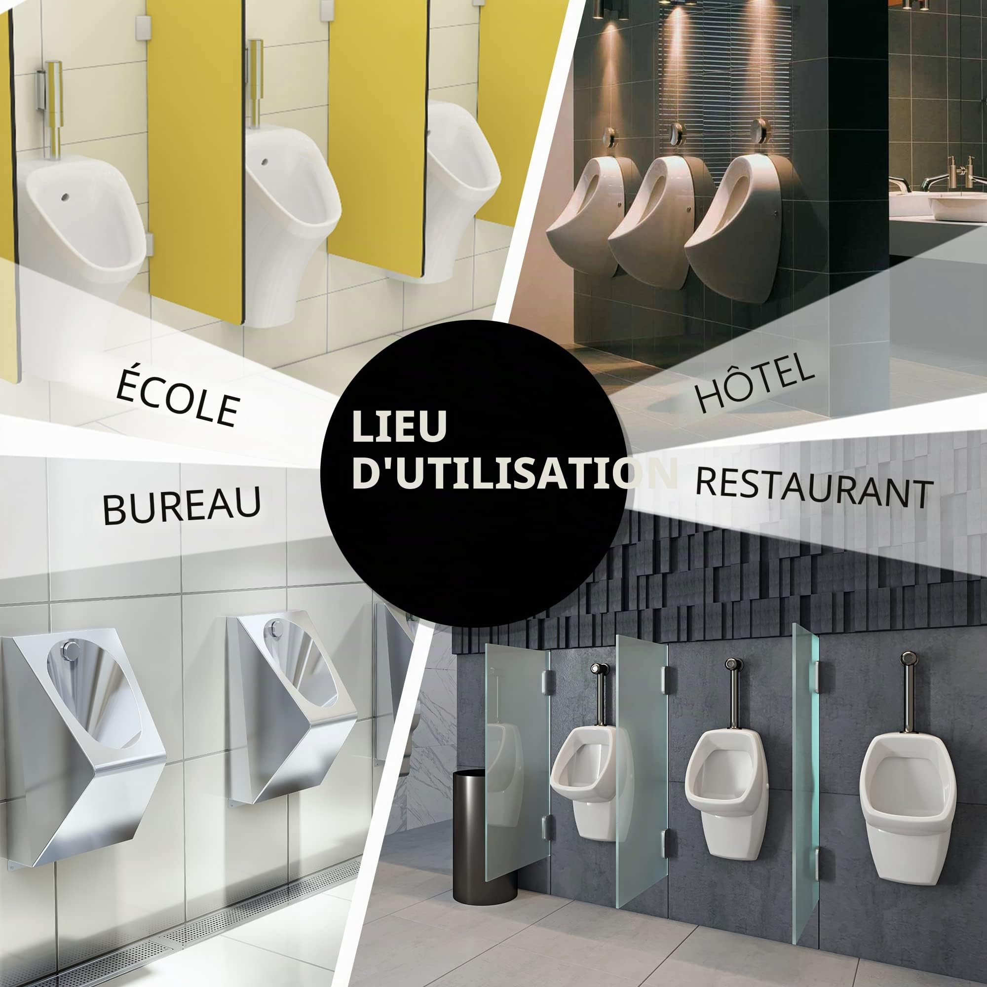 Pastilles Urinoir 24 Pièces Urinal Screen pour Urinoir Désodorisant Protection anti-éclaboussures contre les odeurs pour les toilettes dans les salles de bain les bureaux avec gants gratuits