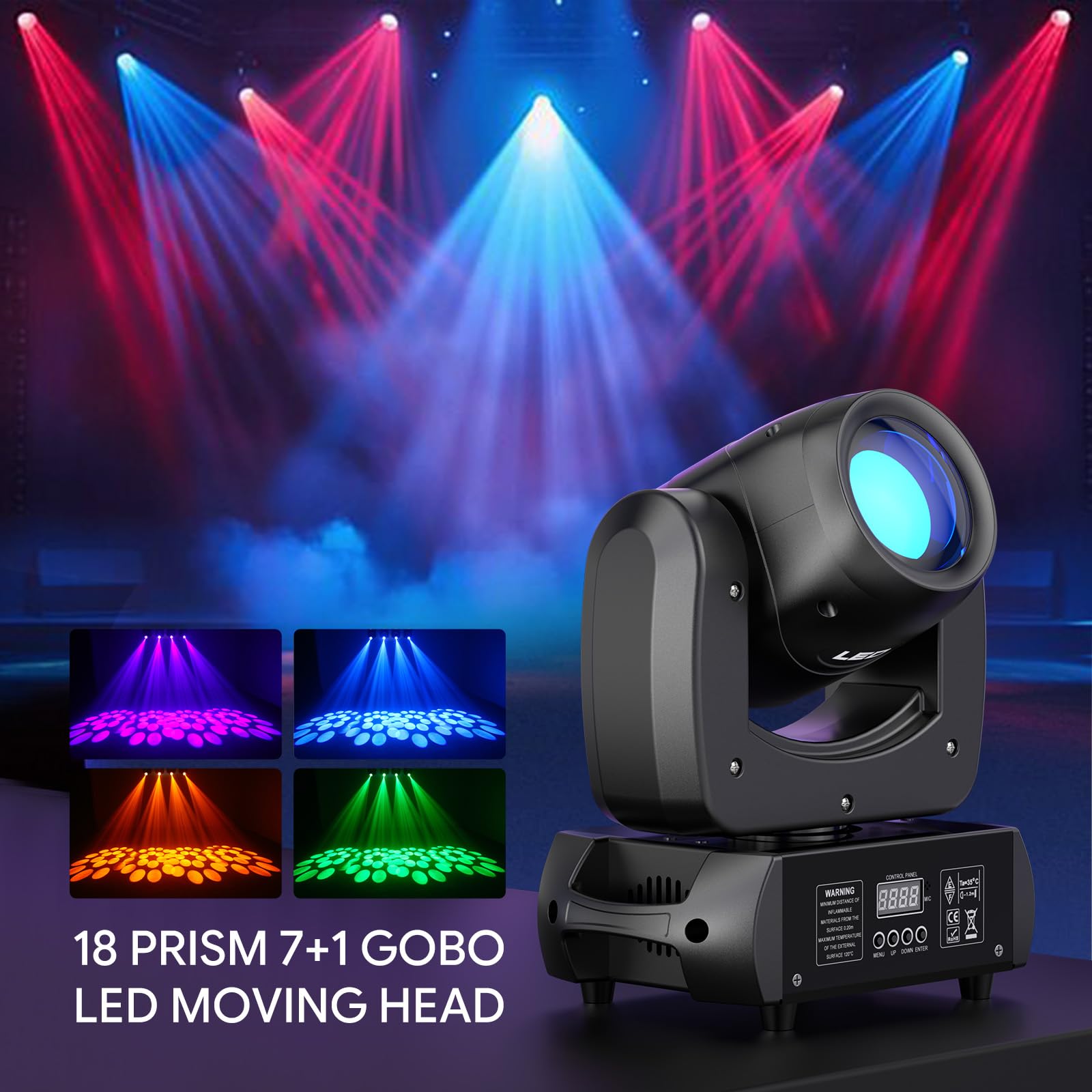 100W Teste Mobili RGBW Luci Discoteca Effetto DMX512 DJ Luci Spot Beam 18 Prisma per Feste di Matrimonio, Chiesa, Live band, Show bar, Discoteca