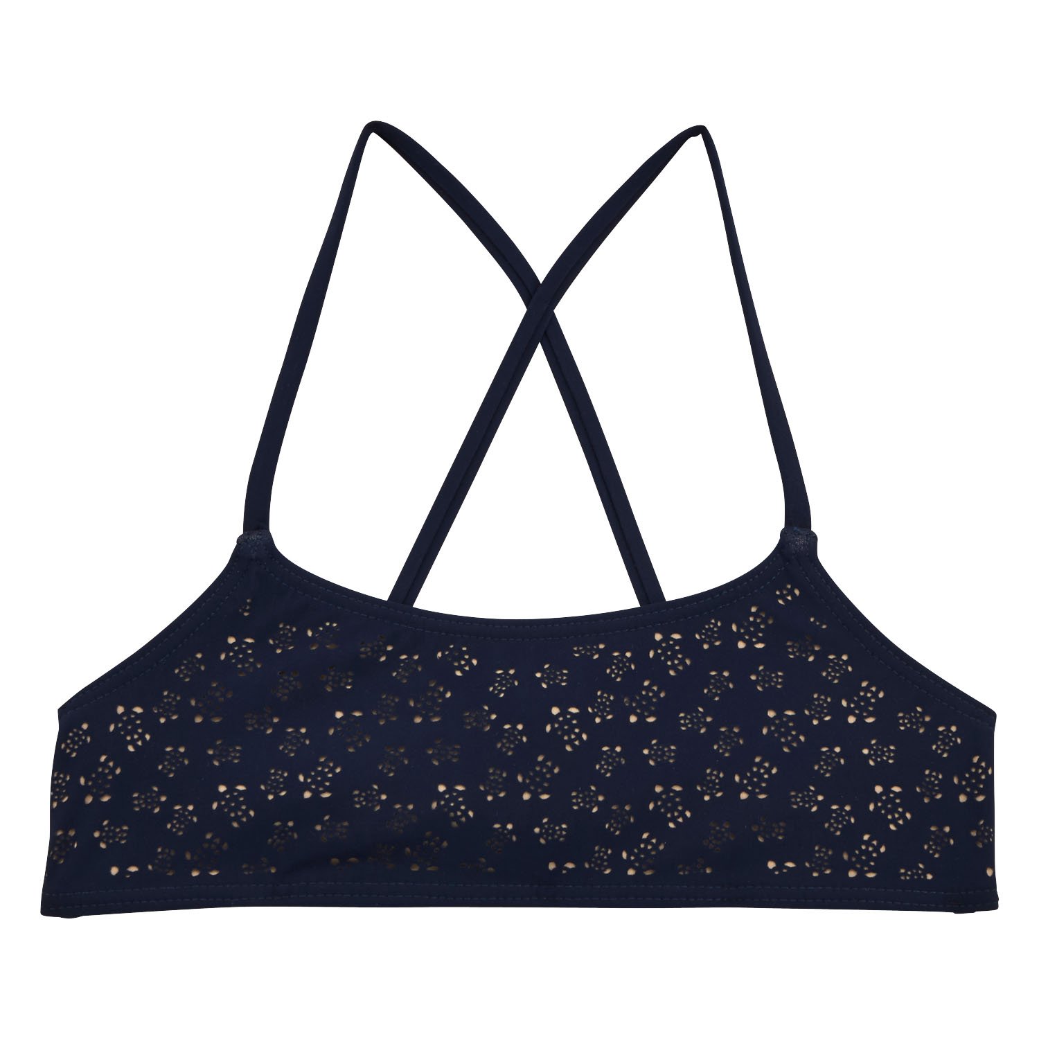 VilebrequinRonde des Tortues Bandeau Top - Girls - Navy - 2Yrs