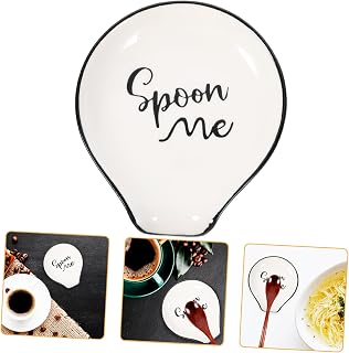 Ciieeo Reposa Cucharas De Cerámica Para Cocina Soporte Para Cucharas De Café Diseño Elegante Y Compacto Para Encimeras Y Restaurantes Resistente Y Fácil De Limpiar