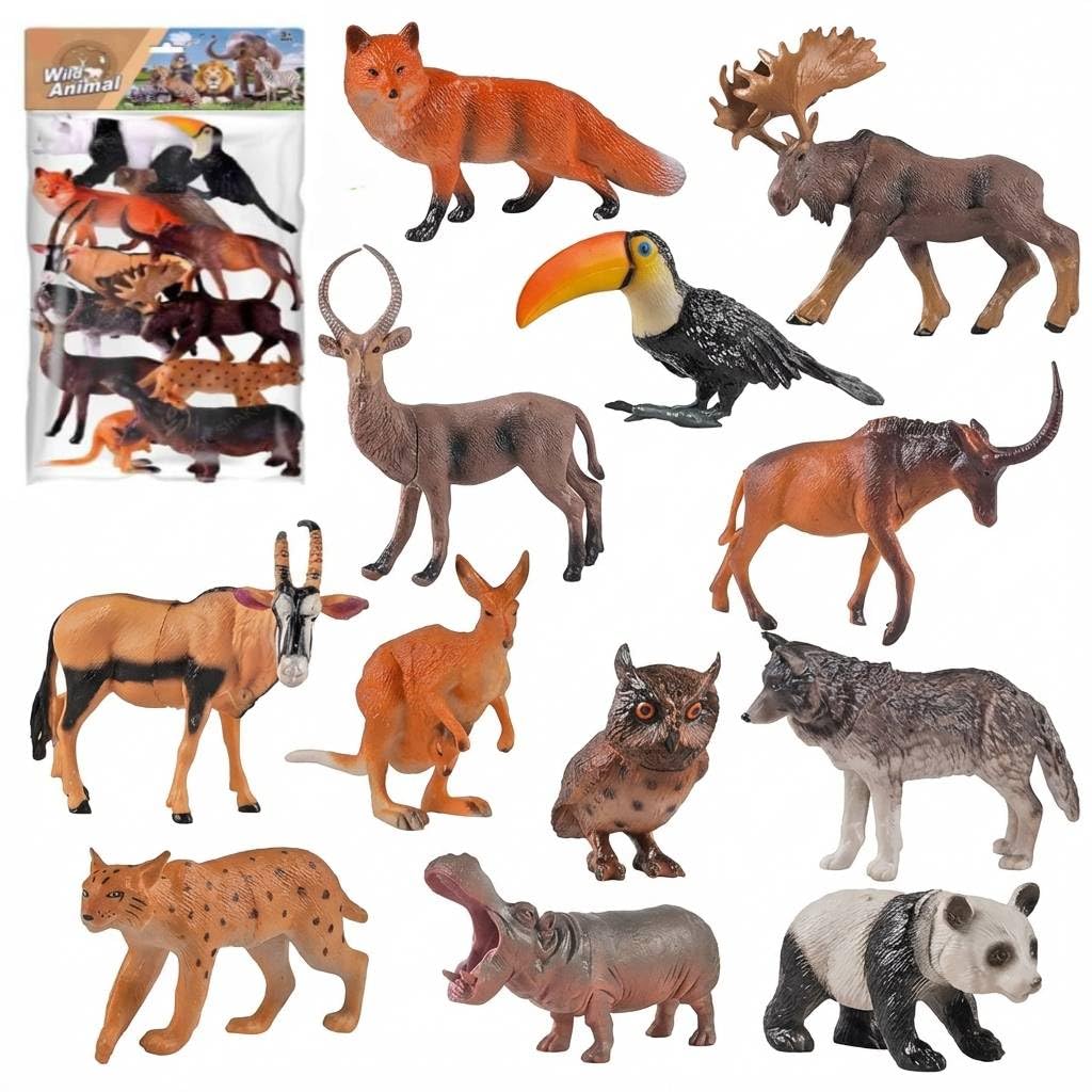 Buy SHAKTISM Big Wild Animals Toy Figures Set for Kids – Realistic