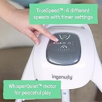 Vista 59 de Ingenuity 2-in-1 SimpleComfort Lightweight Compact 6-Speed Multi-Direction Baby Swing & Rocker, Vibrations & Nature Sounds, 0-9 Months 6-20 lbs