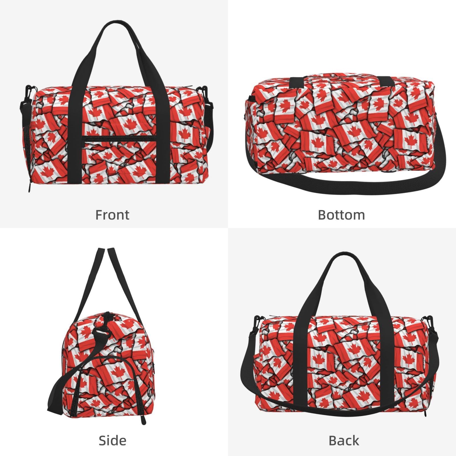 Flaga Kanady drukowana Ręczna torba sportowa crossbody Torba podróżna