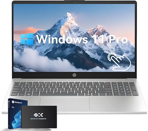 HP 15.6" Touchscreen Laptop for Business & Student, Intel Core i7-1355U(Up to 5.0GHz), 64GB RAM, 2TB SSD, IPS FHD Display, Windows 11 Pro, Copilot AI, w/Accessories
