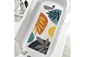 Topotdor 40" Non-Slip Loofah Bath Mat for a Comfy and Safe Shower