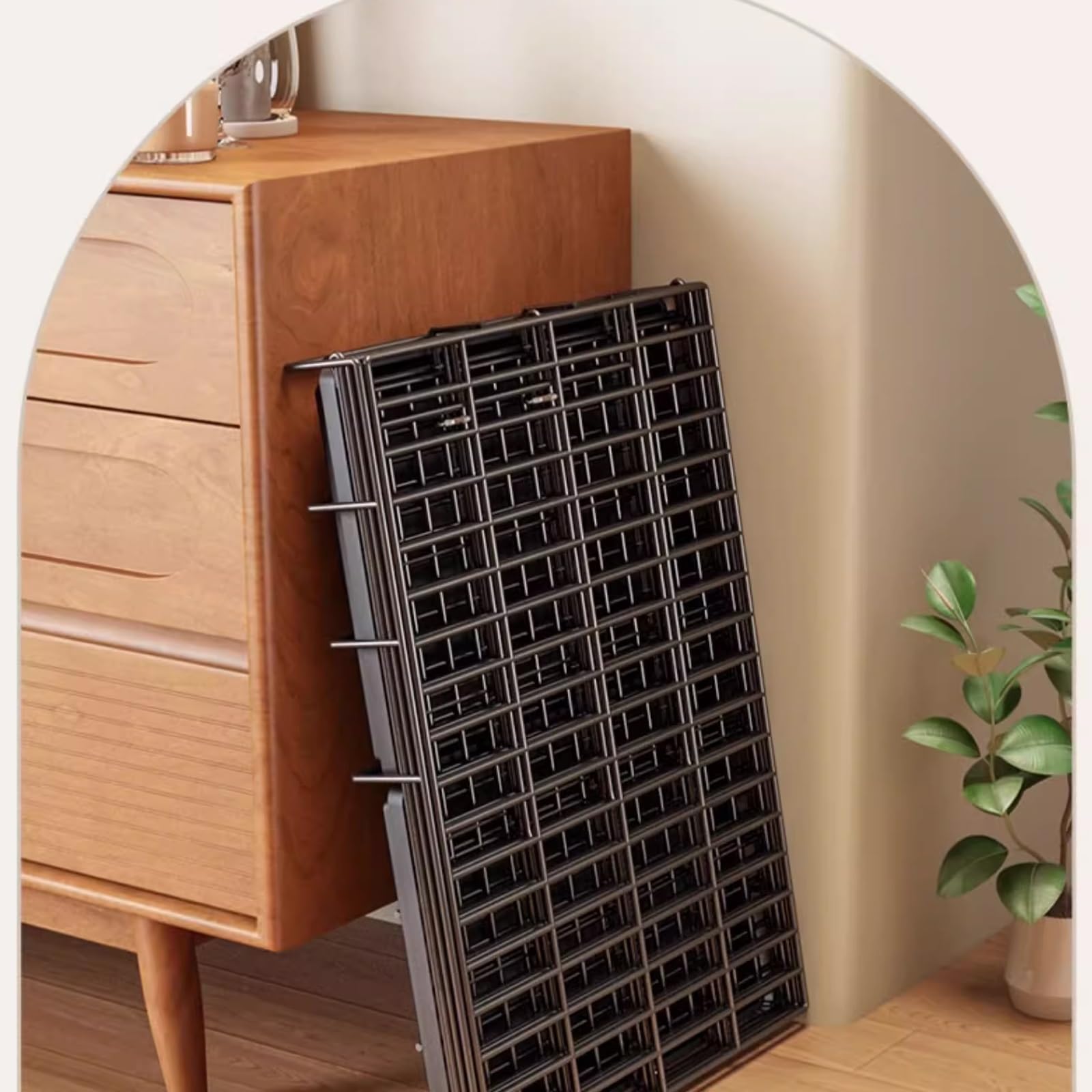Cage Pliable Chien Caisse Pliante en Fil de Fer Epais pour Chiens de Petite et Moyenne Taille Facile à Installer, Bon Rangement Noir Blanc(White,83 * 61 * 69cm)