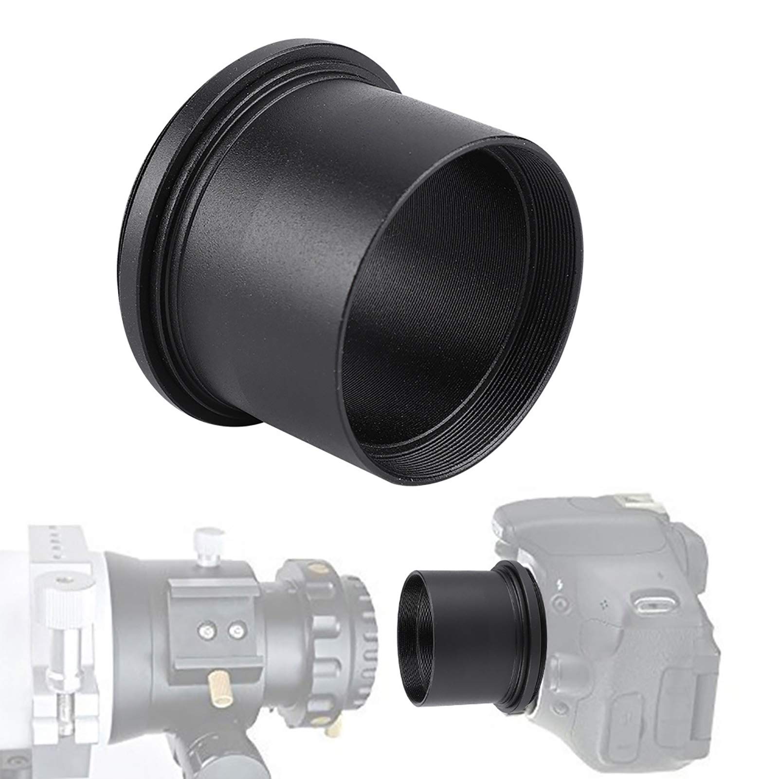 Astronomical Telescope Adapter Ring, 2 to M48*0.75 Astronomic Telescope Eyepiece Lens Camera T Adapter Ring, Telescope Eyepiece Adapter Set for Astronomical Photography