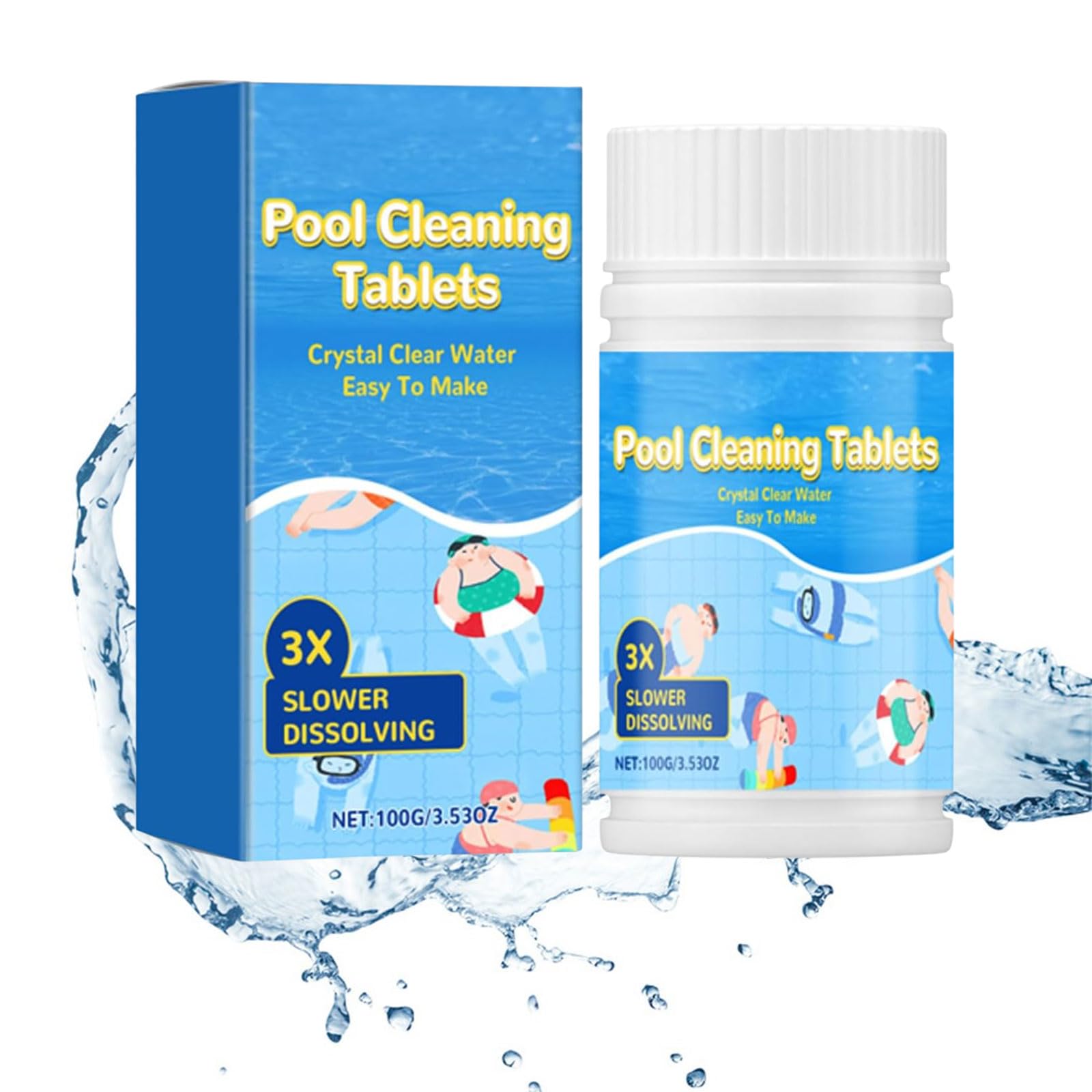 Chlorine Tablets for Swimming Pool,Hot Tubs, Spa, 100g