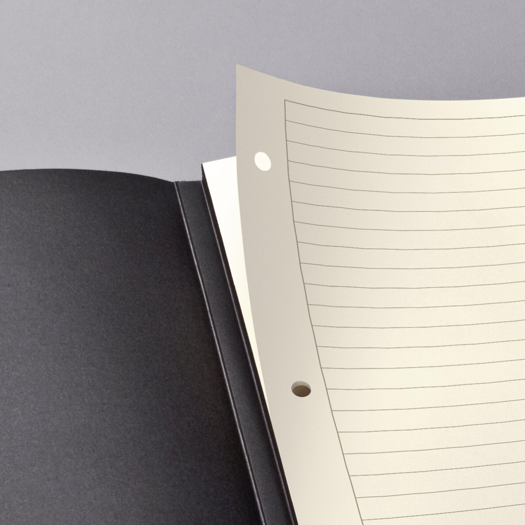 SIGEL CO801 Bloc de notas, 21.1 x 29.7 cm, a líneas, Hardcover, negro, 5 unidas, Conceptum