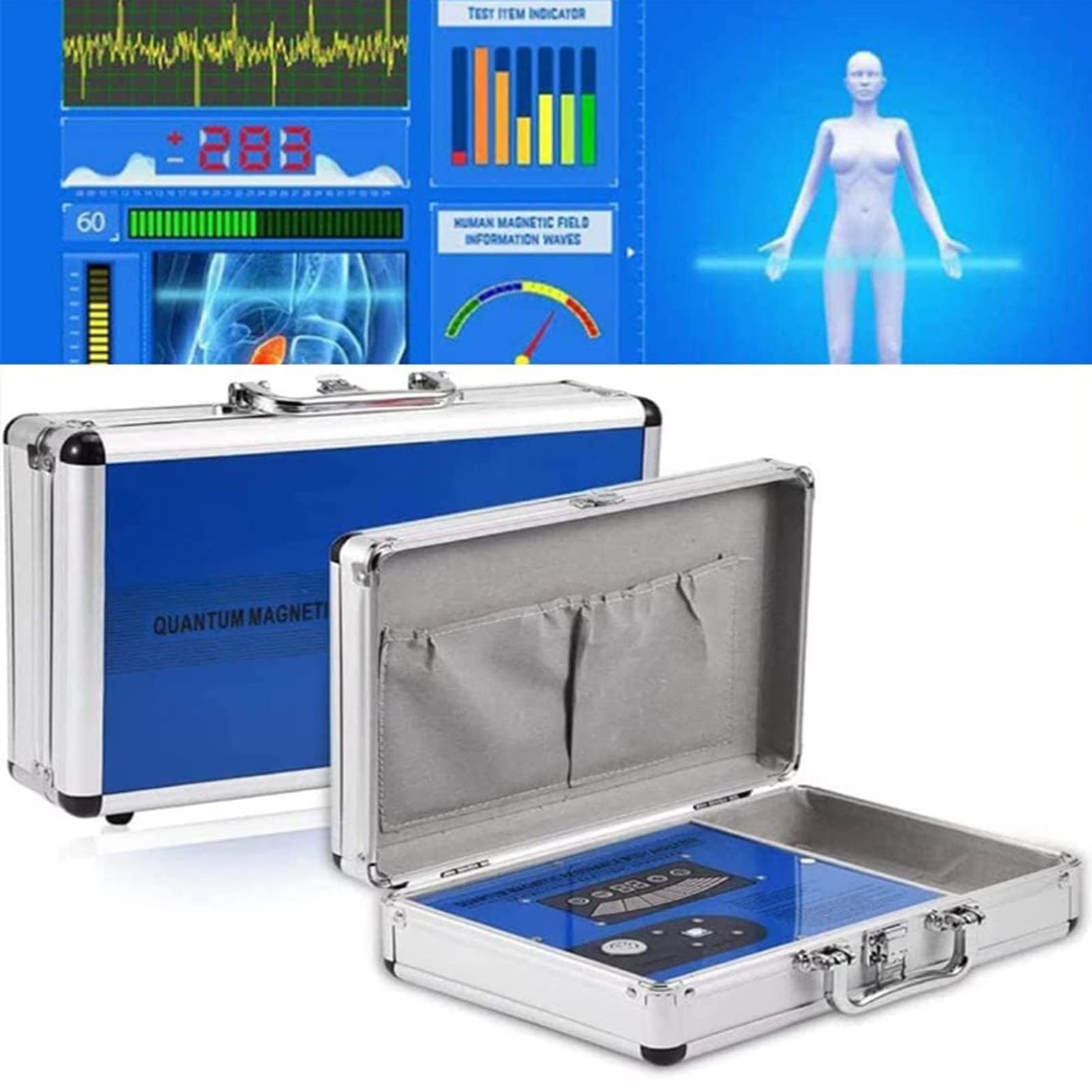 Analizador Magnético de Resonancia Cuántica, Analizador de Detector Cuántico Saludable Profesional para Todo el Cuerpo, Rápidamente para el Análisis de Salud en el Hogar