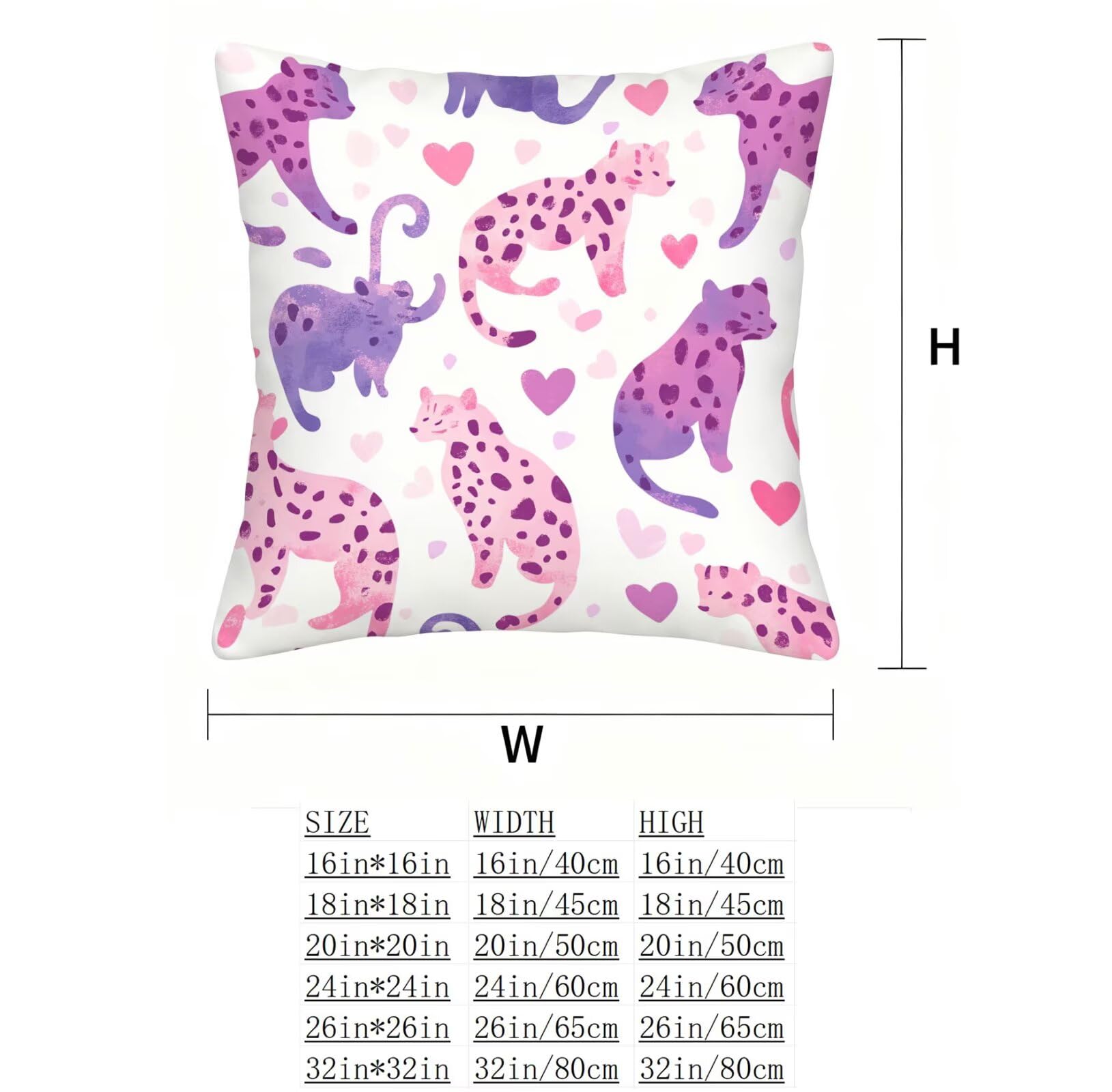 Rose Housse Coussin 60x60 Amour Taie Oreiller 60x60 Lot de 4 Super Doux Protege Oreiller 60 x 60 Decoration Automne Taie D'oreiller Carrées Coussin Canape, pour Maison Chambre Canapé Chaise E - 589
