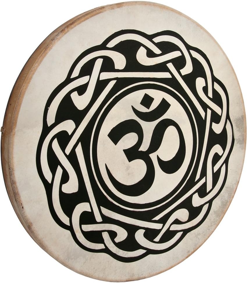 Pretuned Goatskin Head Wood Frame Drum w/Beater 22"x2" Om