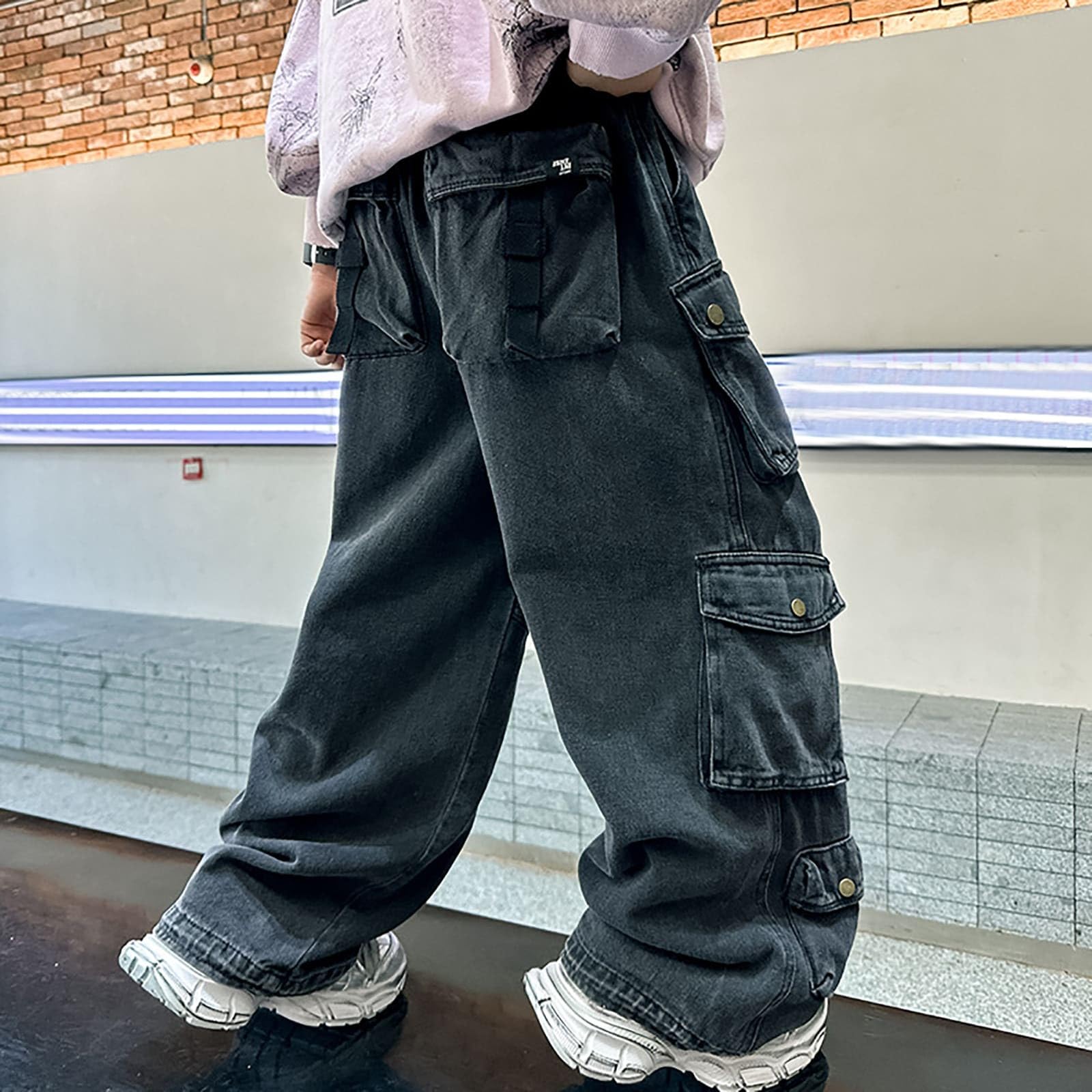Pantalon Elastico Vaquero Ni?o Invierno Baggy Largo Jeans