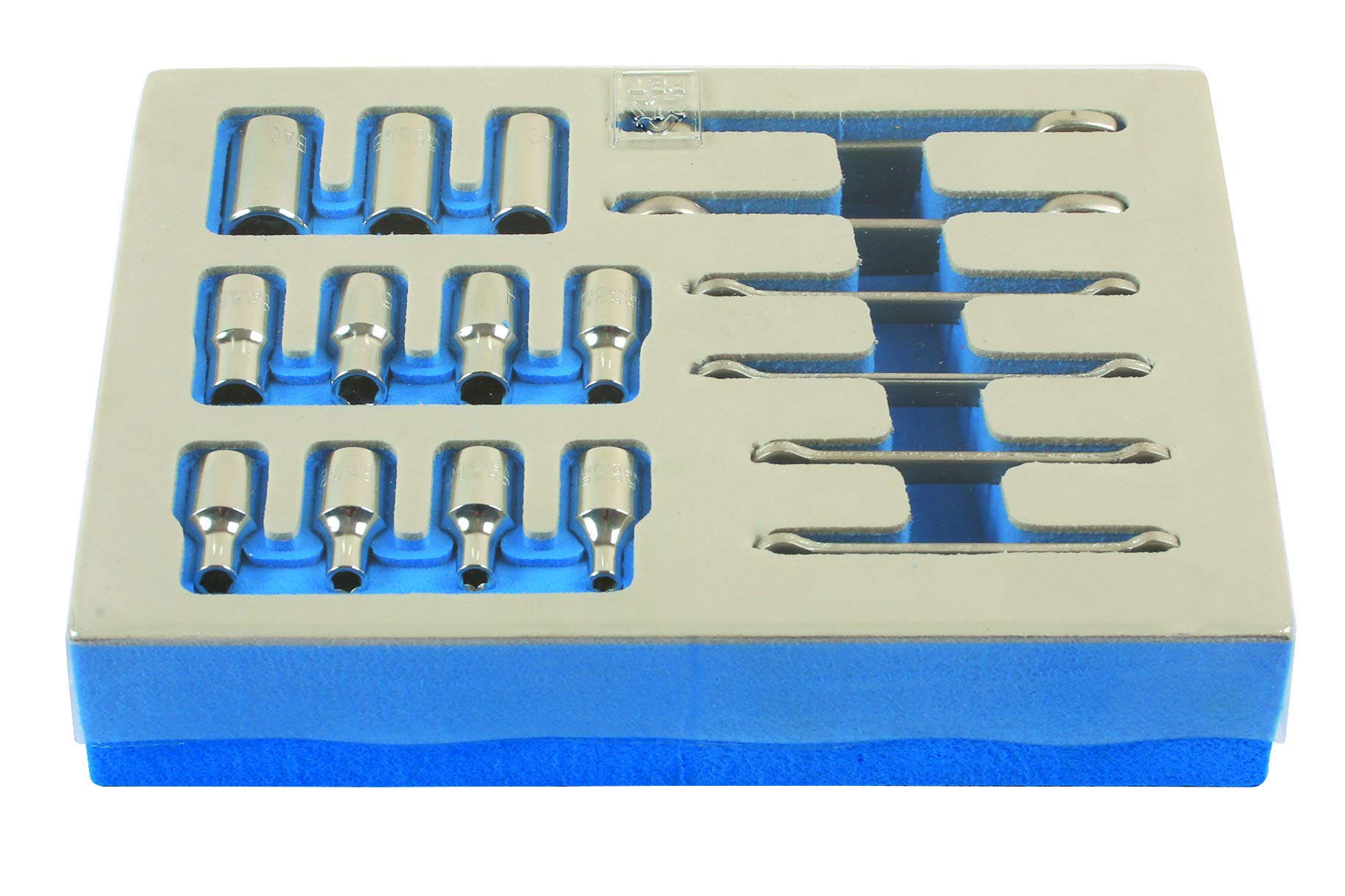 Laser 7132 BA Clé plate et jeu de douilles 17pièce, assortis