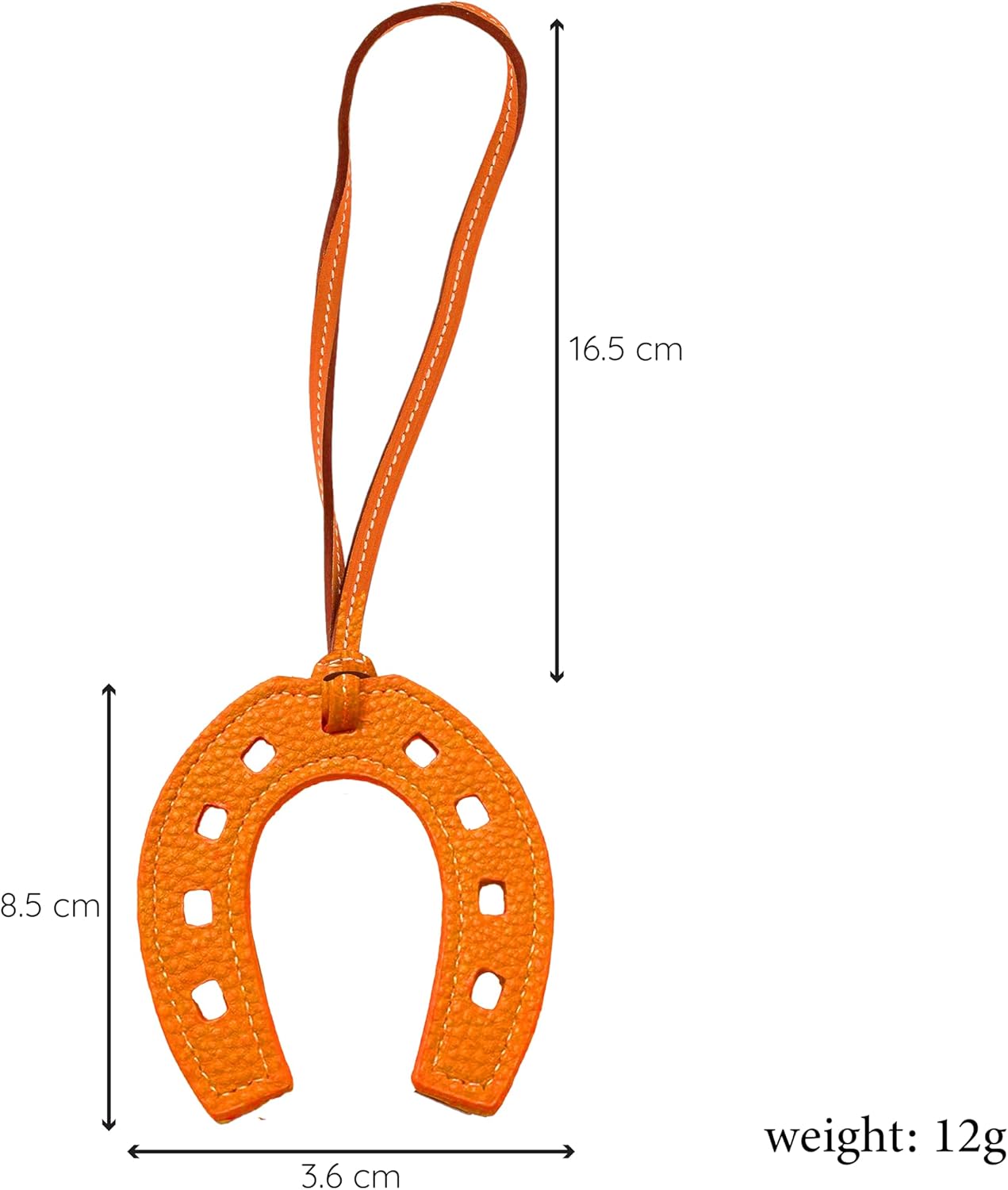 Lucky Leather Horseshoe Keychain Bag Charm, Western Purse Accessory for Handbag Wallet Backpack, Gift for Women - Image 5