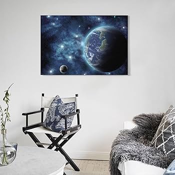 Amazon.co.jp: 宇宙と惑星の絵画 インテリアぎんが 宇宙ポスター宇宙