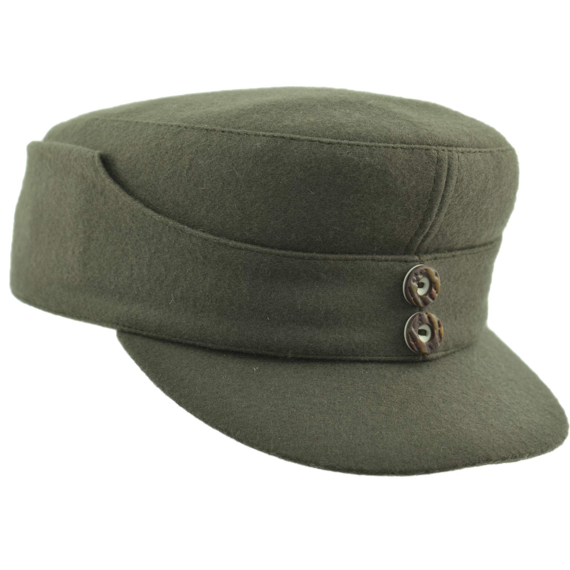 Berretto Uomo con Visiera | Tessuto Loden | Berretto da Sci | kepi Militare | con paraorecchie | Autunno Inverno