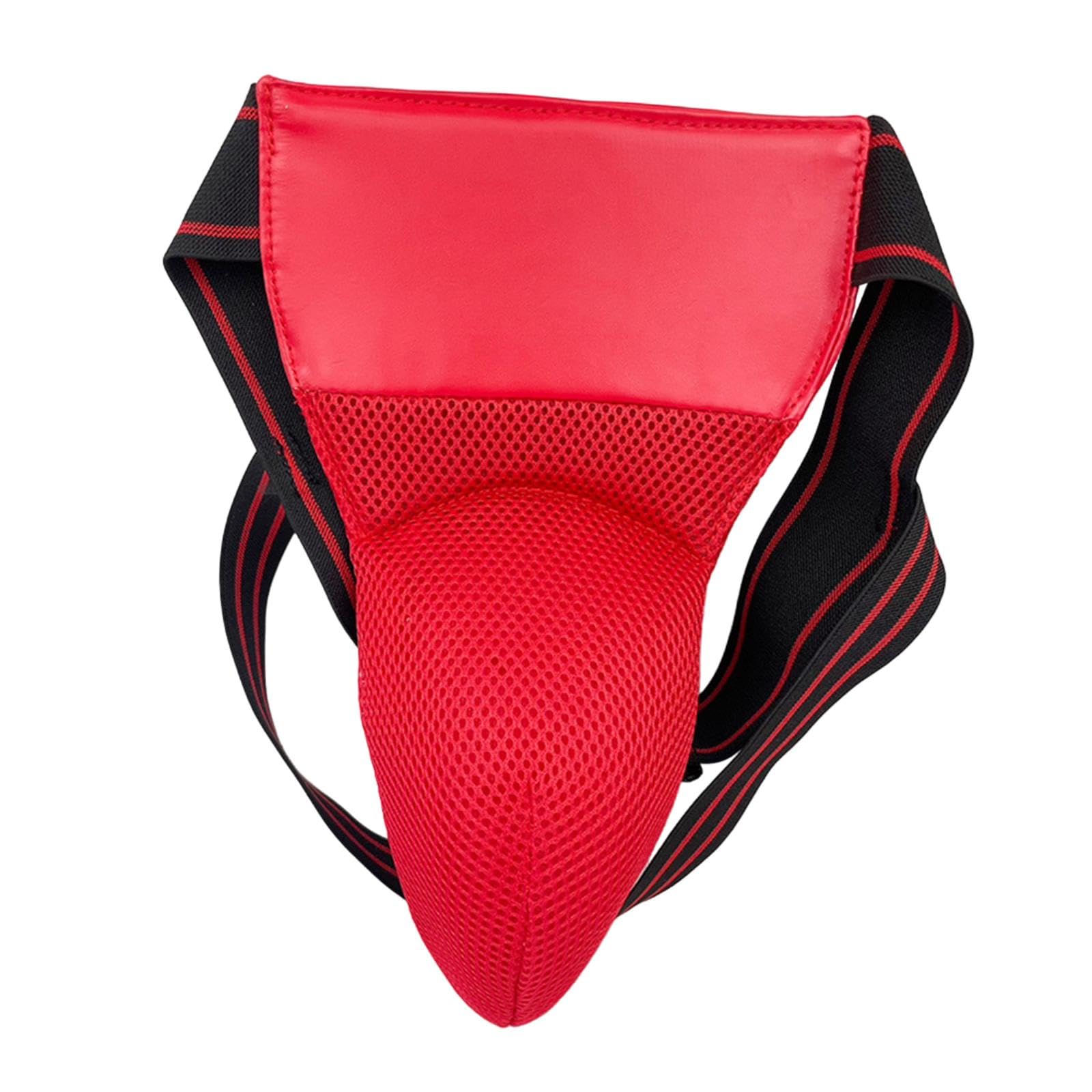 RNXRZANK Crotch Protector for Arts Groin Guard Jockstrap for Kickboxing and MMA, Red 72 to 104 cm