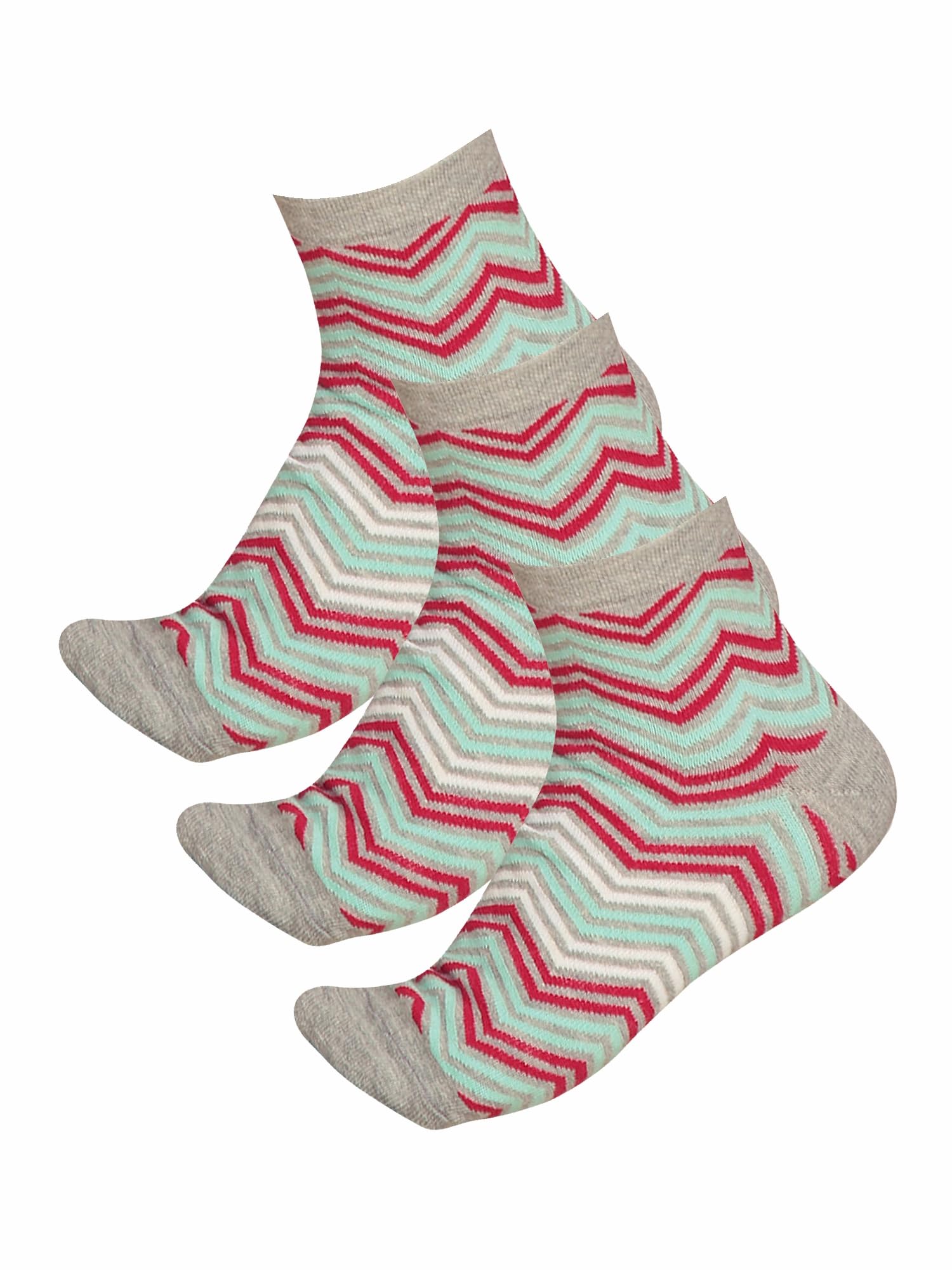 Womens Mid Calf Solid Antibacterial & Super Soft Socks Pack Of 3-image-8