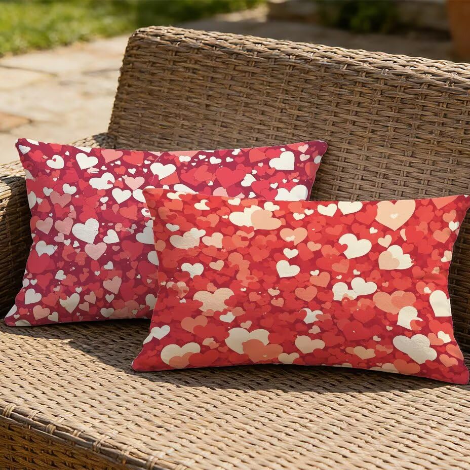 Housse de coussin extérieur 70x90 lot de 2 grand format rectangulaire imperméable - 2