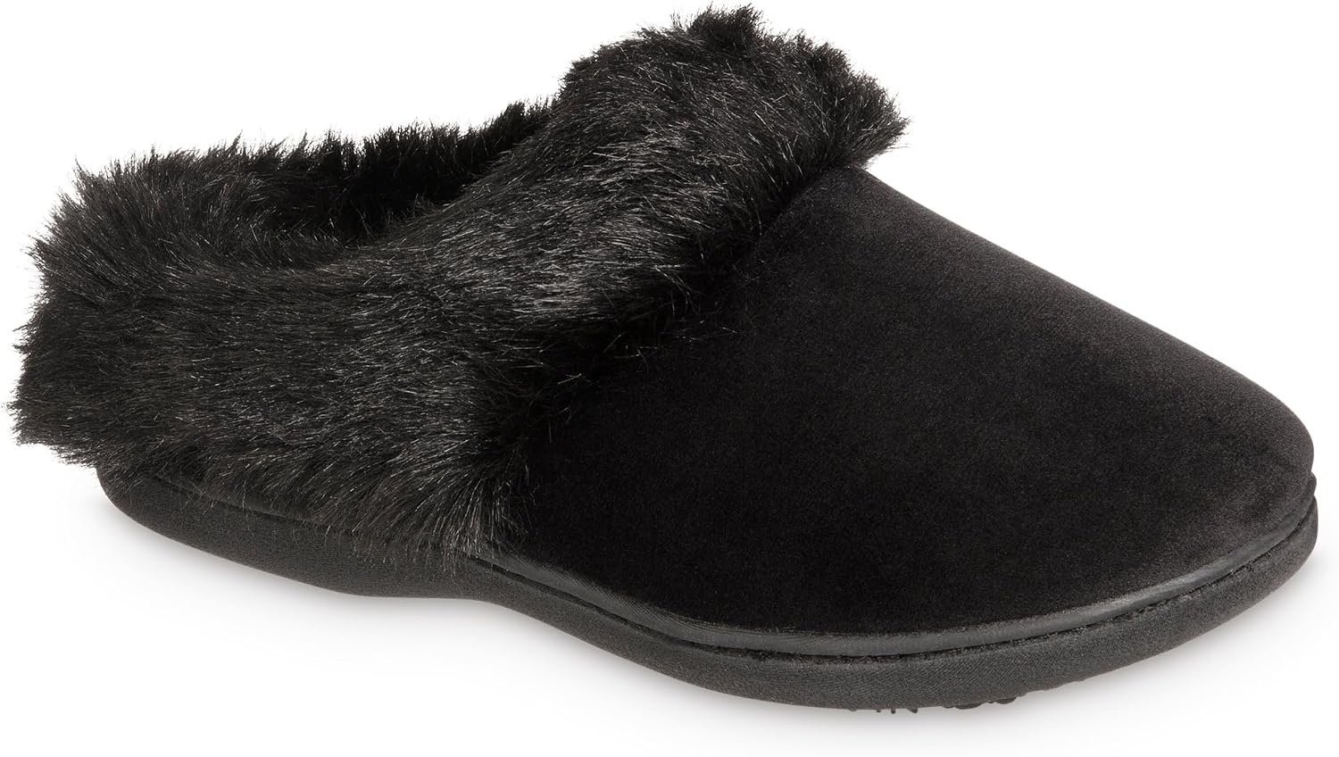 Amazon.com | isotoner Women's Velour Hoodback Slipper: Non-Slip Sole, Indoor/Outdoor, Memory ...