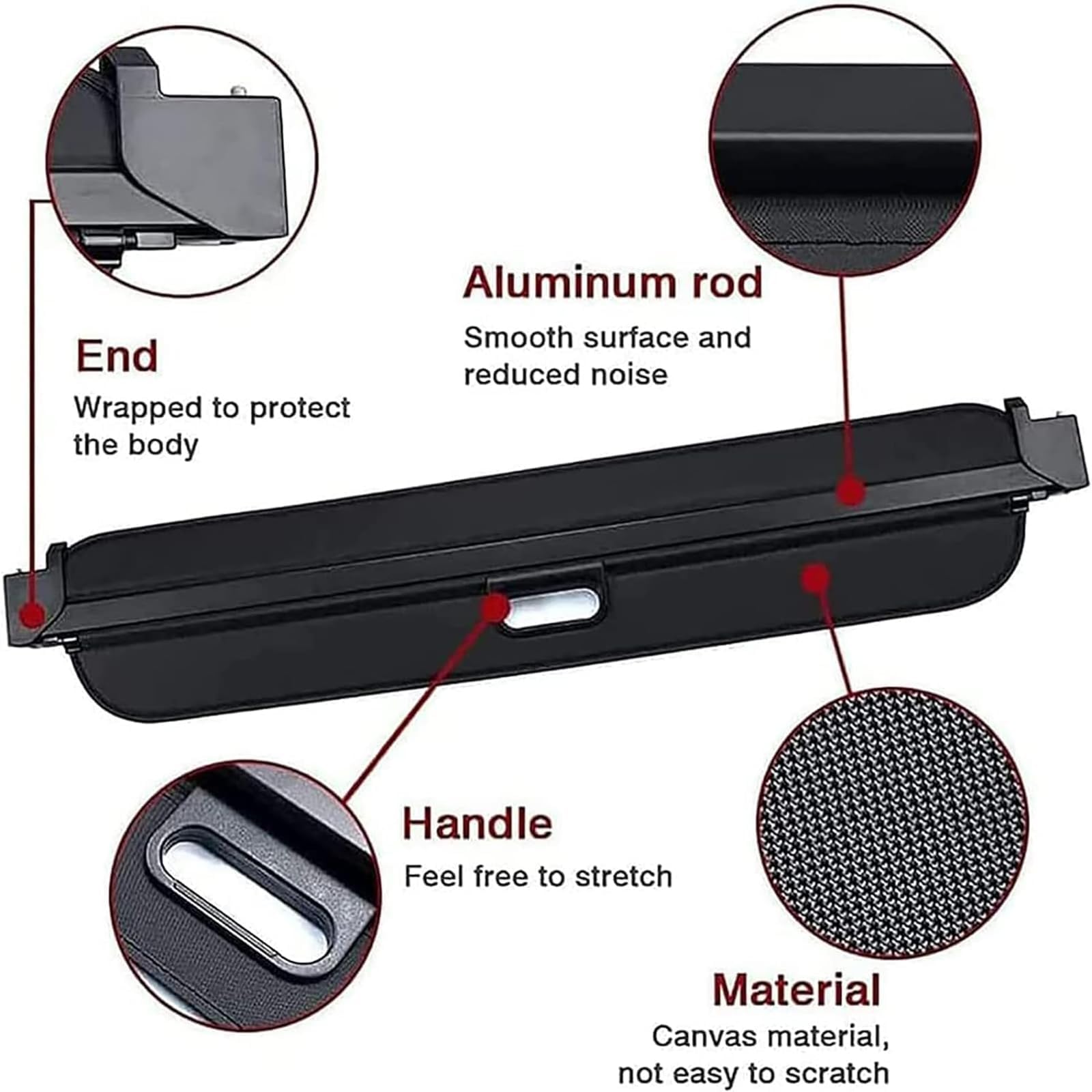 Étagère Arrière Rétractable De Coffre pour Mercedes-Benz V Class Viano Valente Vito W639 2004~2014 Noir Housse Colis Cargo Coque Cache-Bagages Couverture De Cargaison De Coffre