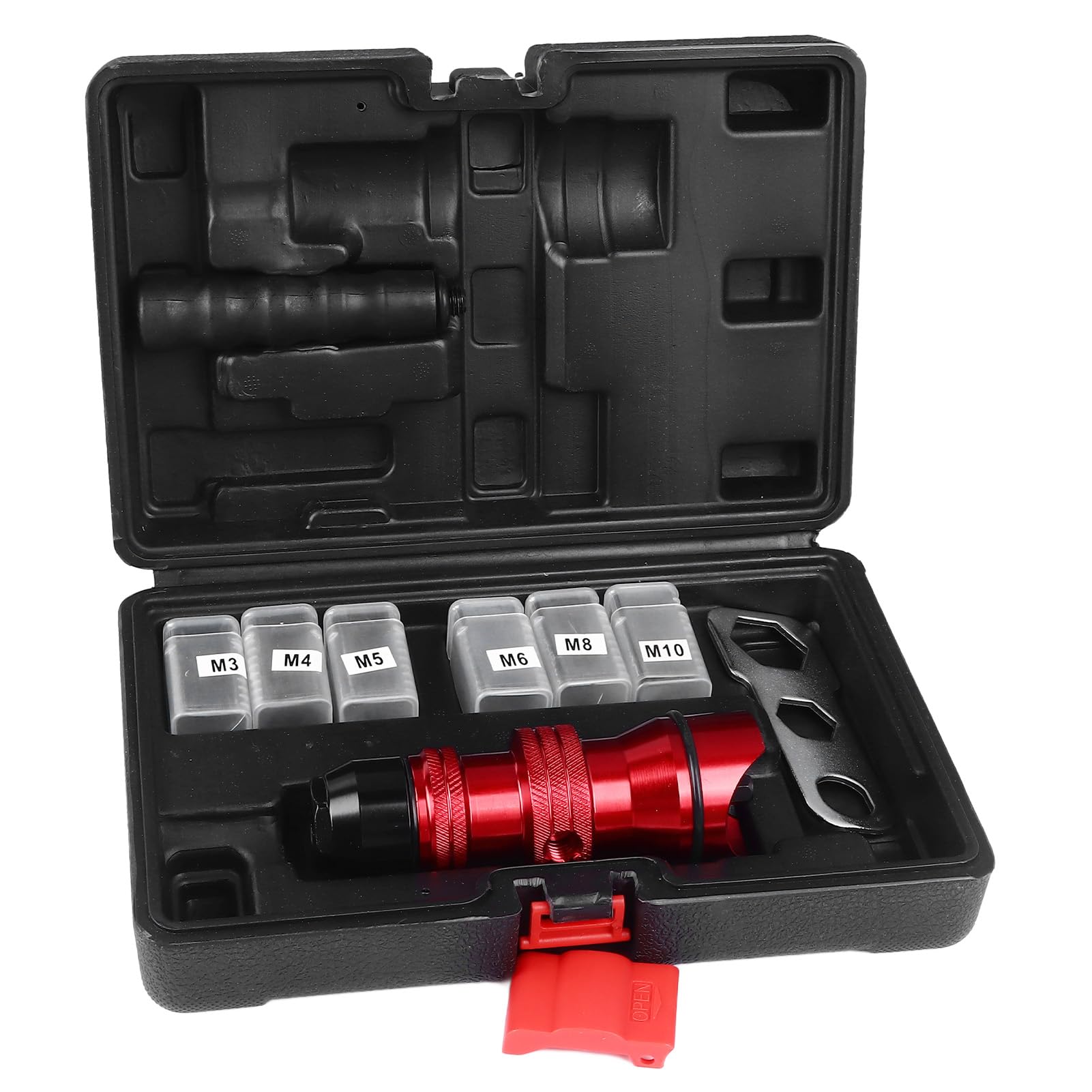 CHICIRIS Adattatore per Pistola per Rivetti Elettrici, Testa per Rivetti in Lega di Alluminio per Conversione di a Dado con Applicazione M3-M10