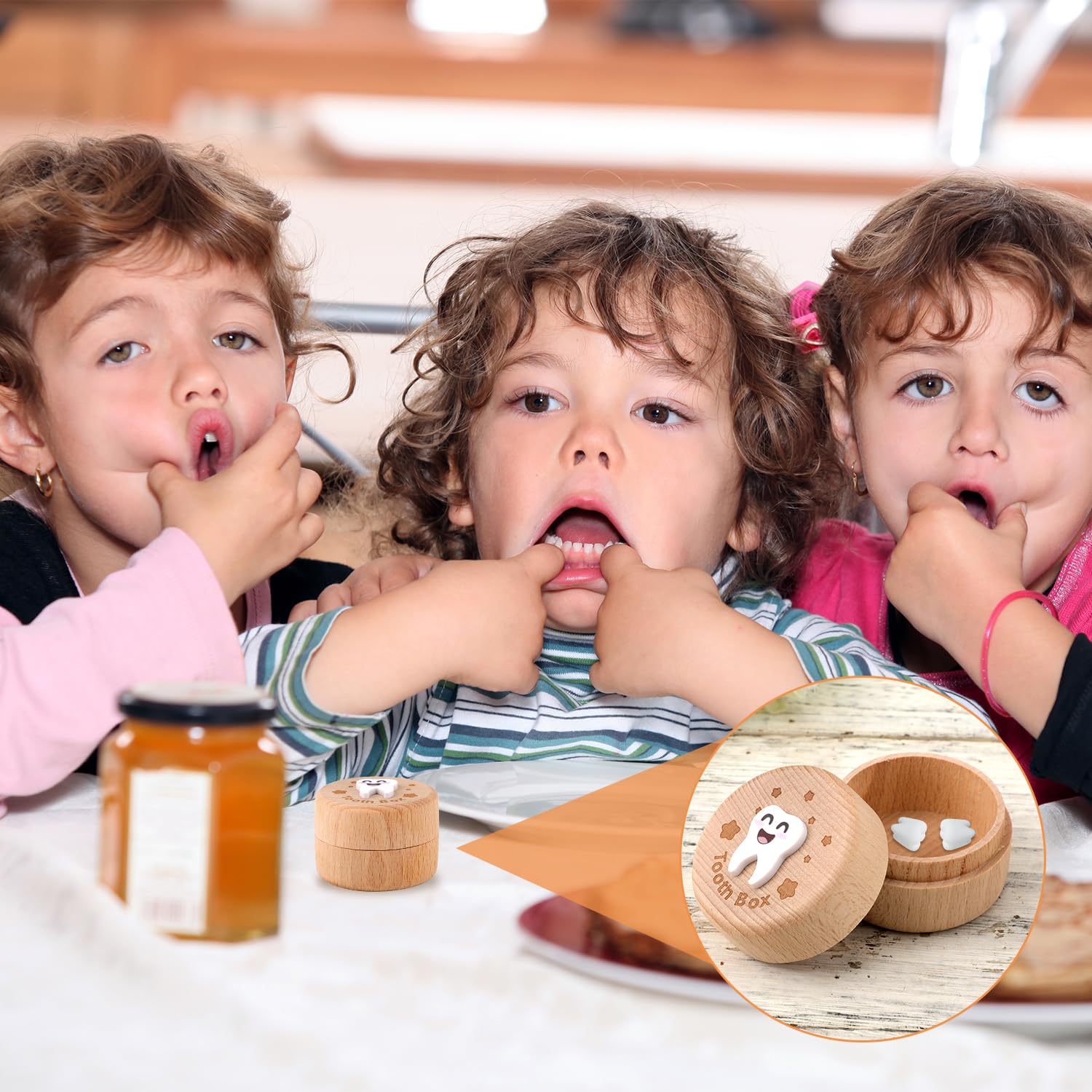 Scatola Portadenti Fatina Dei Denti In Legno Intagliato 3D – Piccolo Scrigno Ricordo Per Bambini 5x3,5x4 Cm