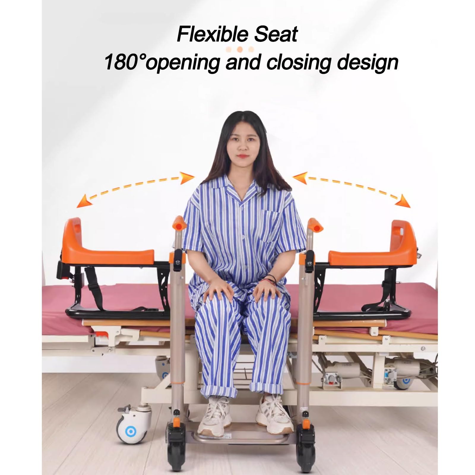 Elevador de Sillas de Ruedas for El Hogar, Grúa For Elevación y Traslado de Pacientes, Silla de Ruedas Elevadora de Enfermería, Carga Máxima: 120 Kg/260 Libras ( Size : Hydraulic-aluminum alloy-A )