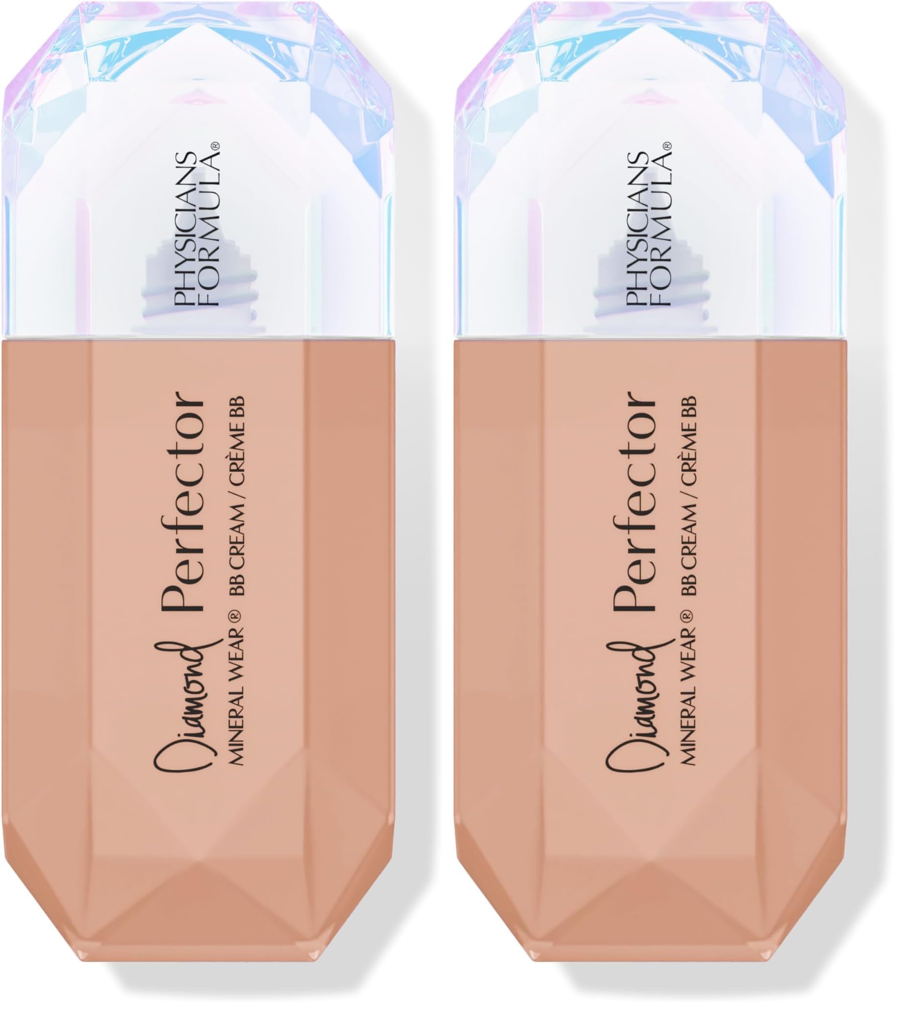 Physicians Formula Mineral Wear Diamond Perfector BB Cream, Tinted Moisturiser with Diamond Extract and Vitamin E, Lightweight Coverage, Luminous Finish, Tan to Deep (Pack of 2)