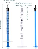 Vista 2 de Jeringa de 1ml sin aguja - 1 ml Jeringas pequeñas de plástico estériles empaquetadas individualmente con tapa para estudiantes de medicina