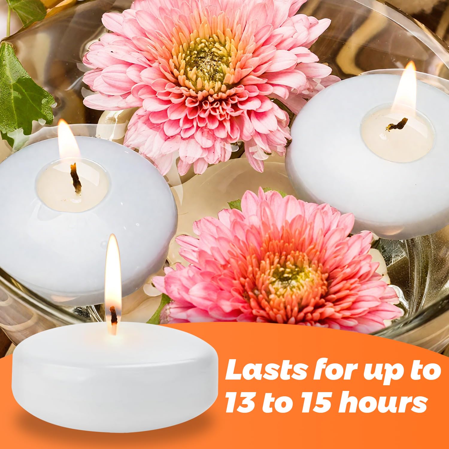 Amazon.com: 3 inch Floating Candles, 36PACK White/Gold/Red