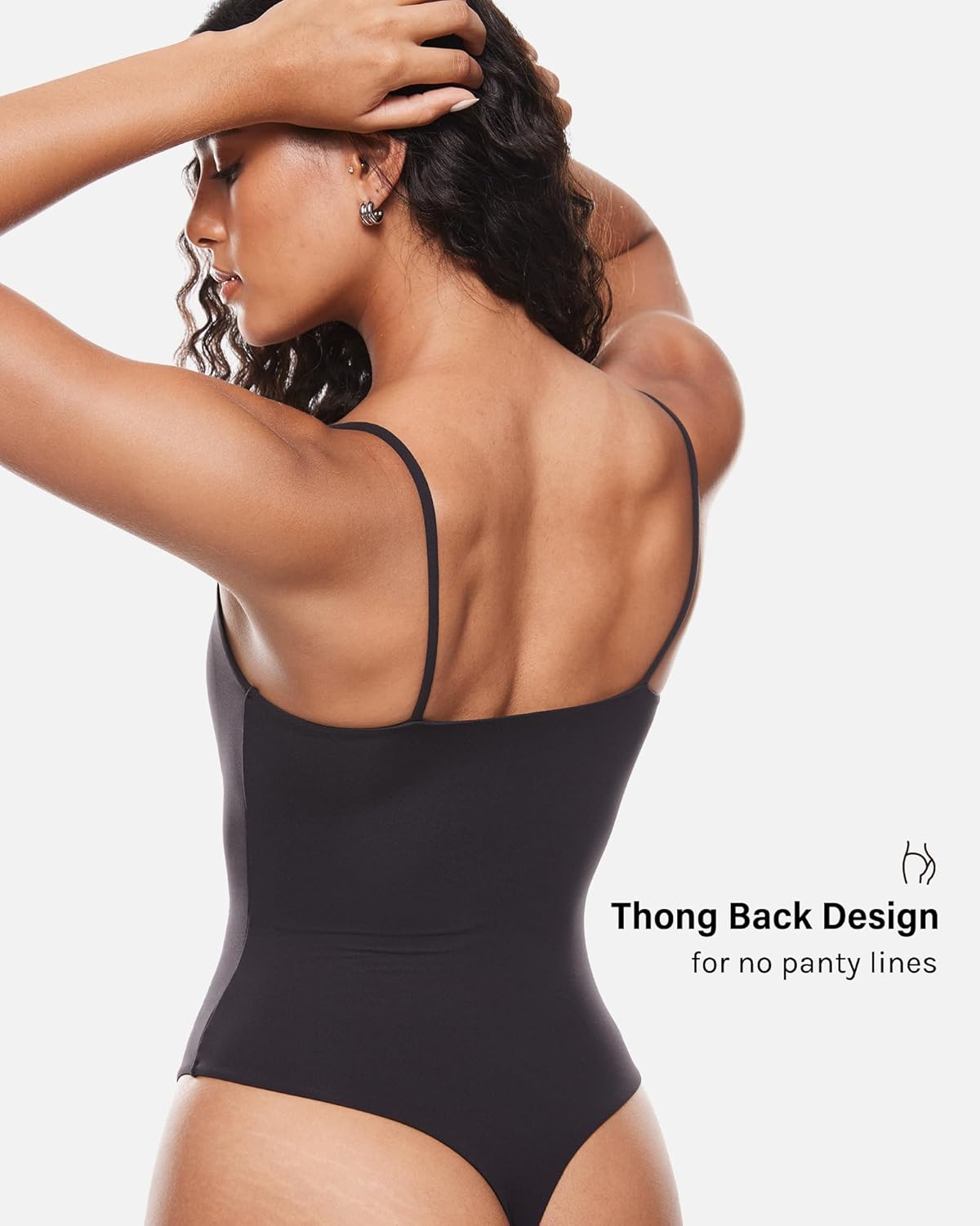 INLYRIC Women's Inbarely Soft Scoop Neck Bodysuit Double Lined Cami Sleeveless Spaghetti Strap Going Out Tank Tops - Image 6